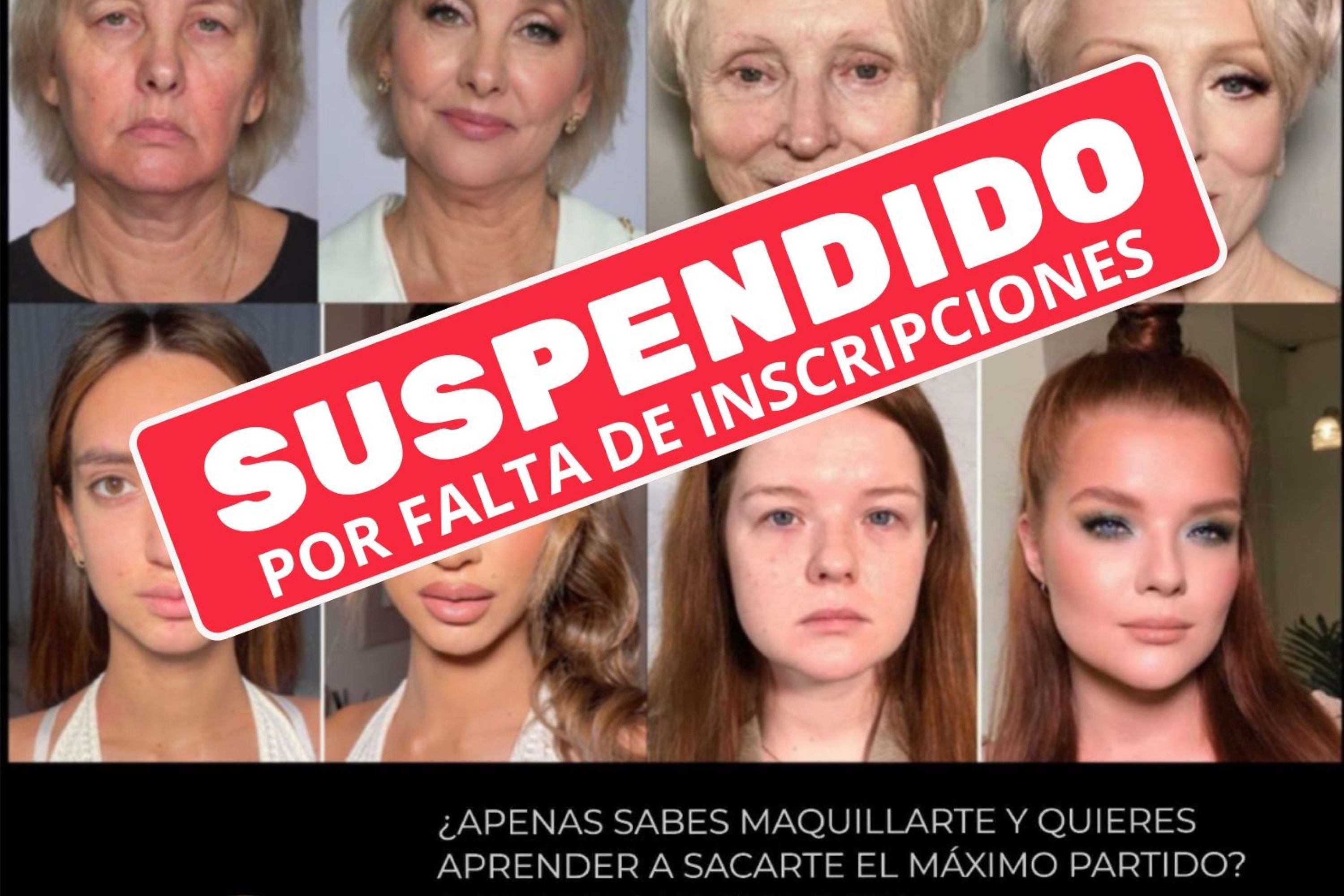AVISO / Suspensión del taller de maquillaje en el Club Náutico