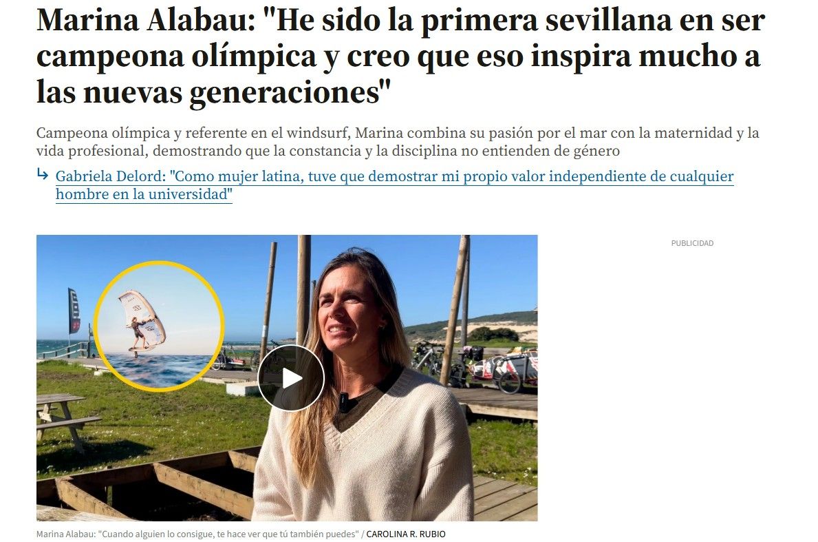 #SomosNáutico / Marina Alabau: «He sido la primera sevillana en ser campeona olímpica y creo que eso inspira mucho a las nuevas generaciones»