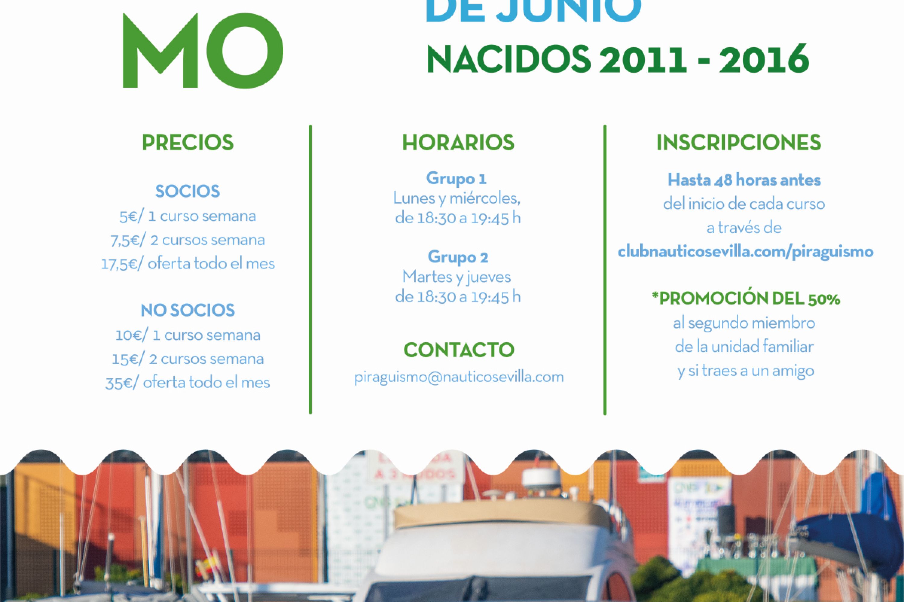 Cursillos de verano de piragüismo para menores