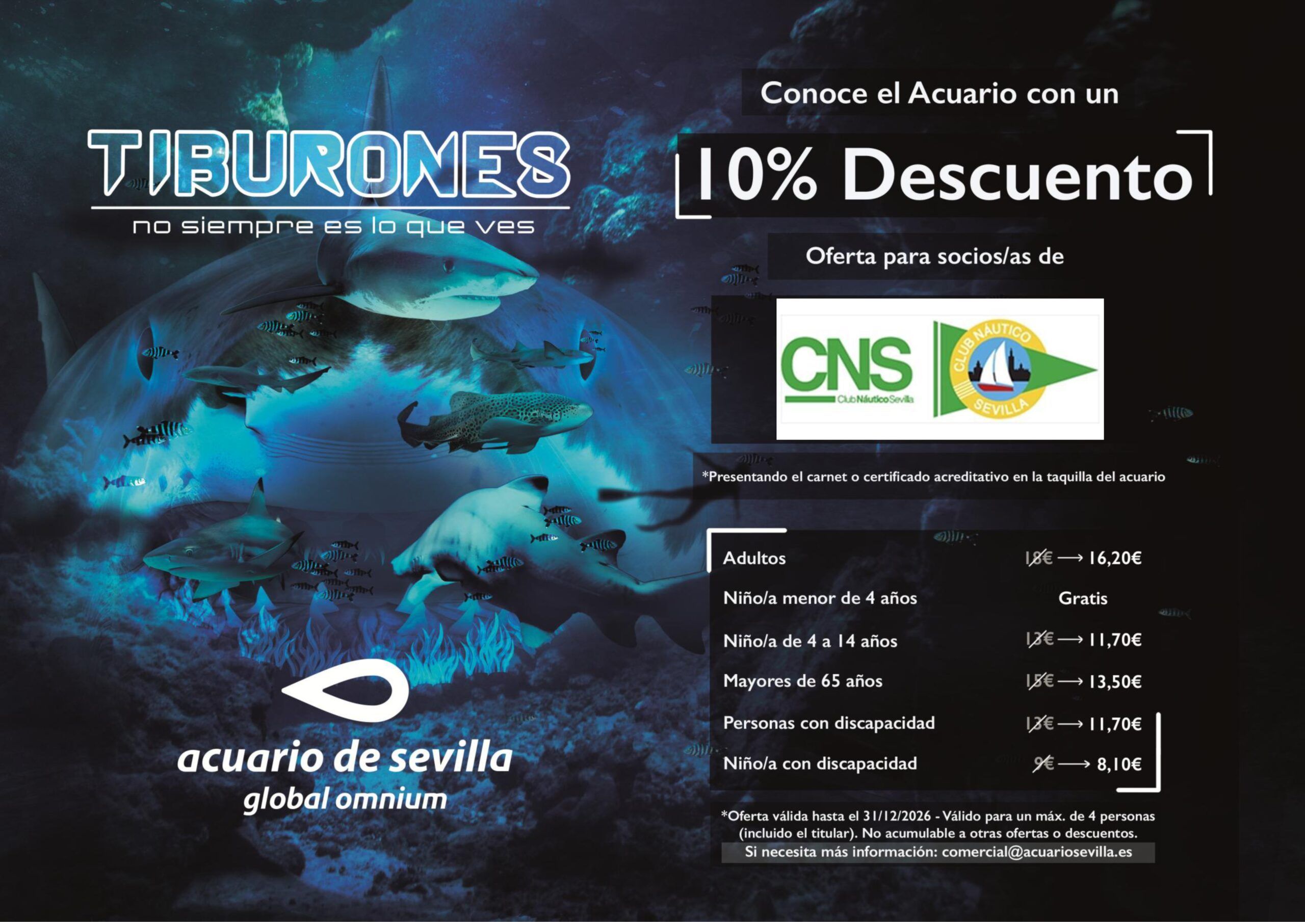 Disfruta del Acuario de Sevilla con el Náutico