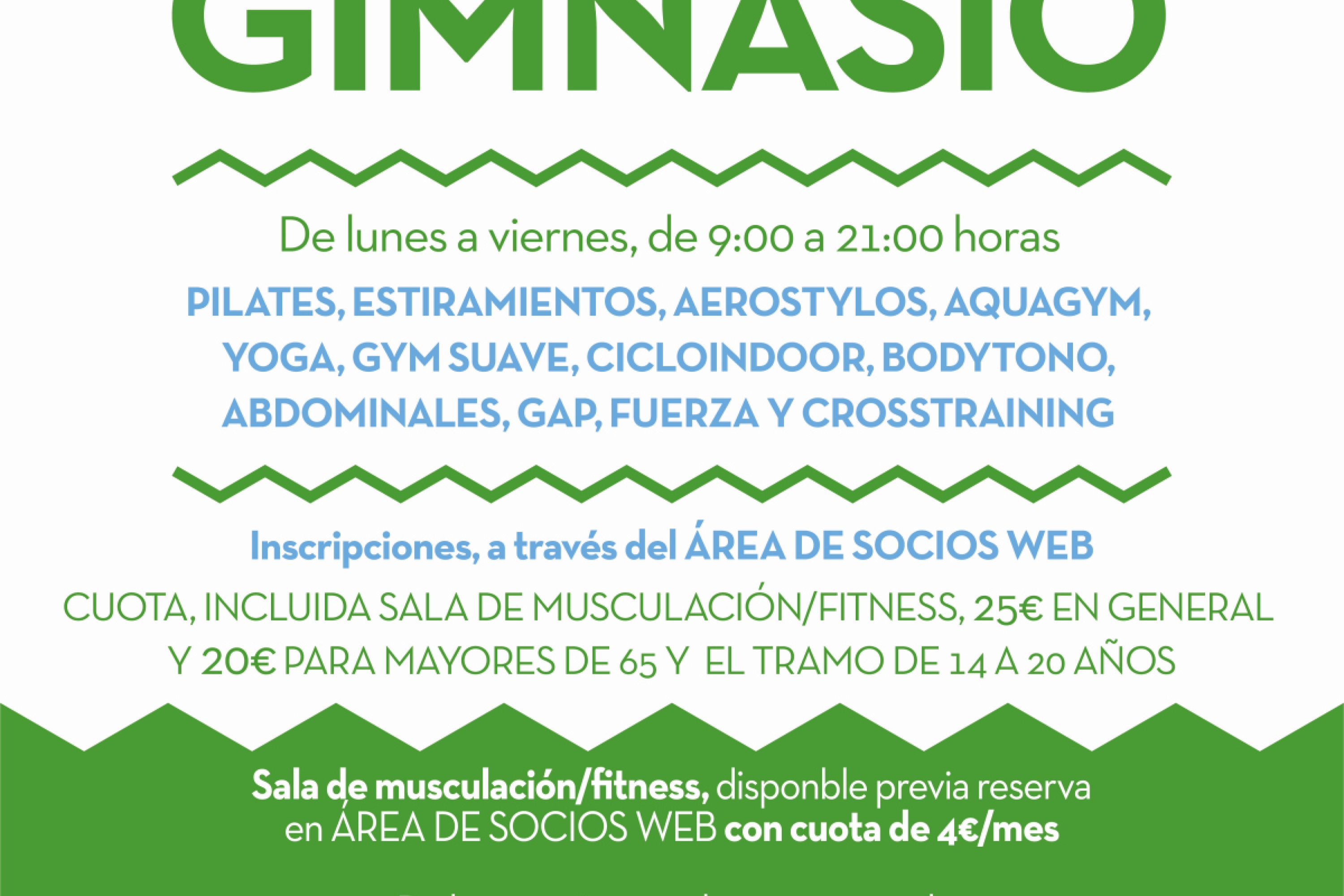 Actividades dirigidas del gimnasio en julio