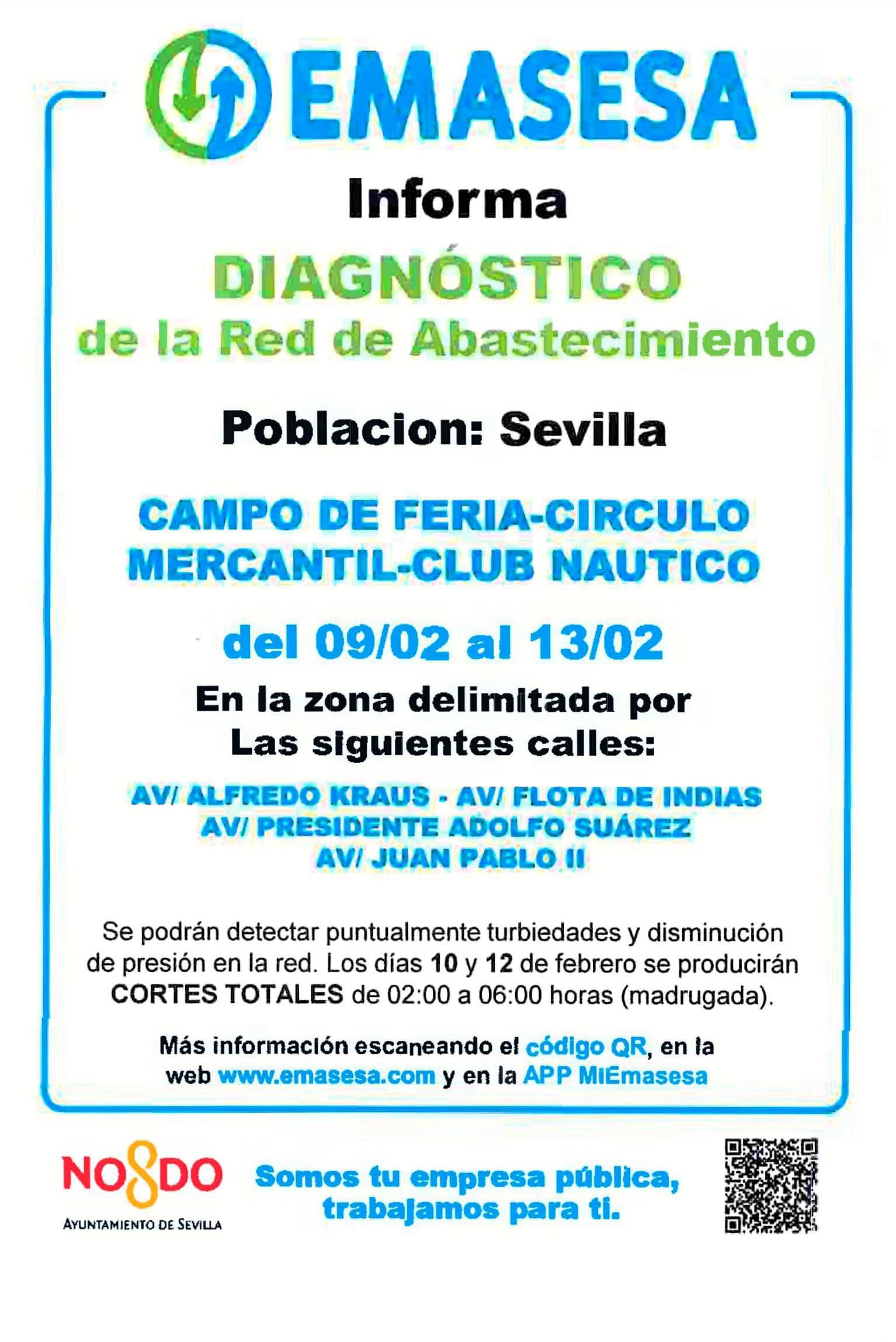 AVISO / Incidencias en el suministro de agua en el Club Náutico