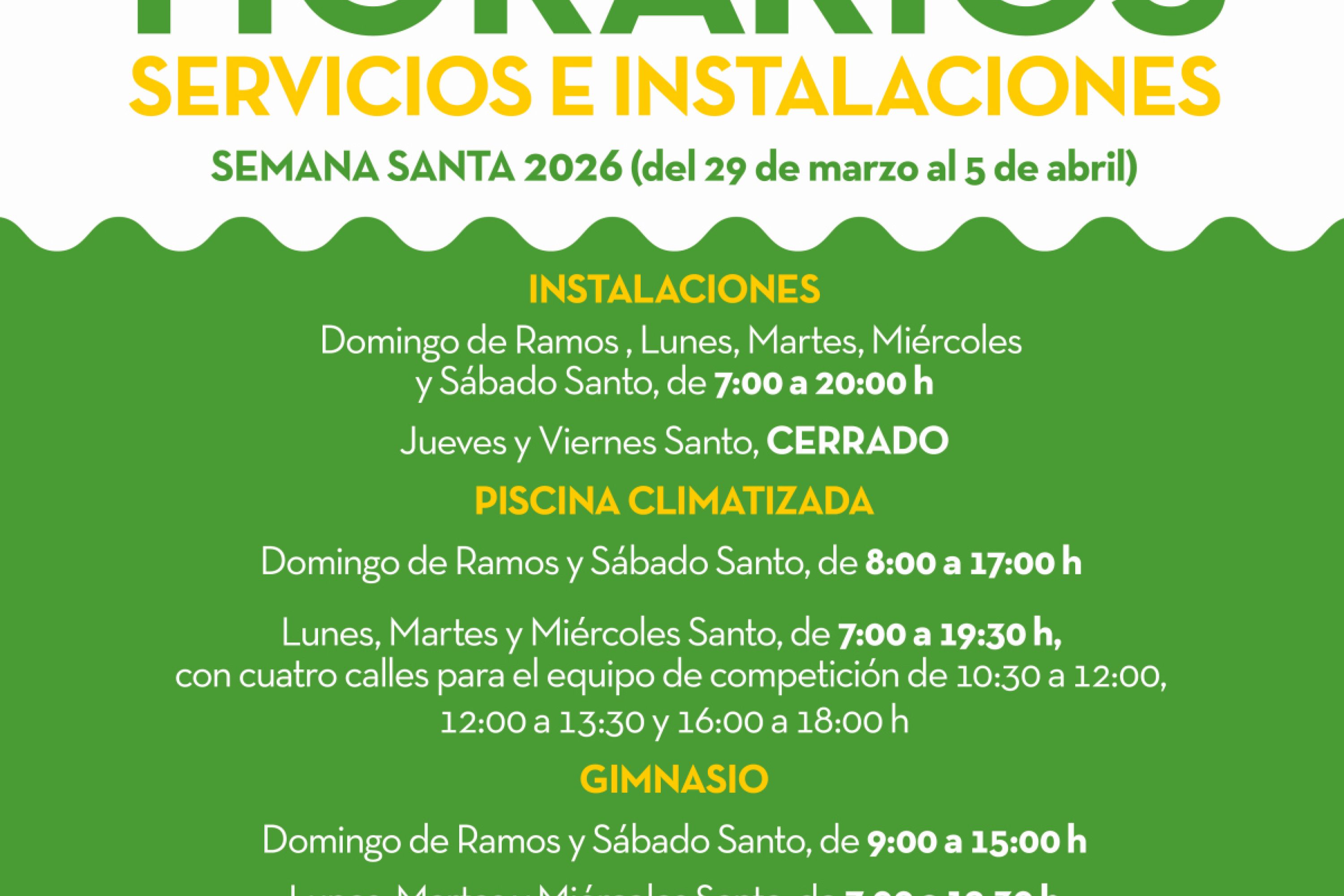 Horarios del Club Náutico en Semana Santa