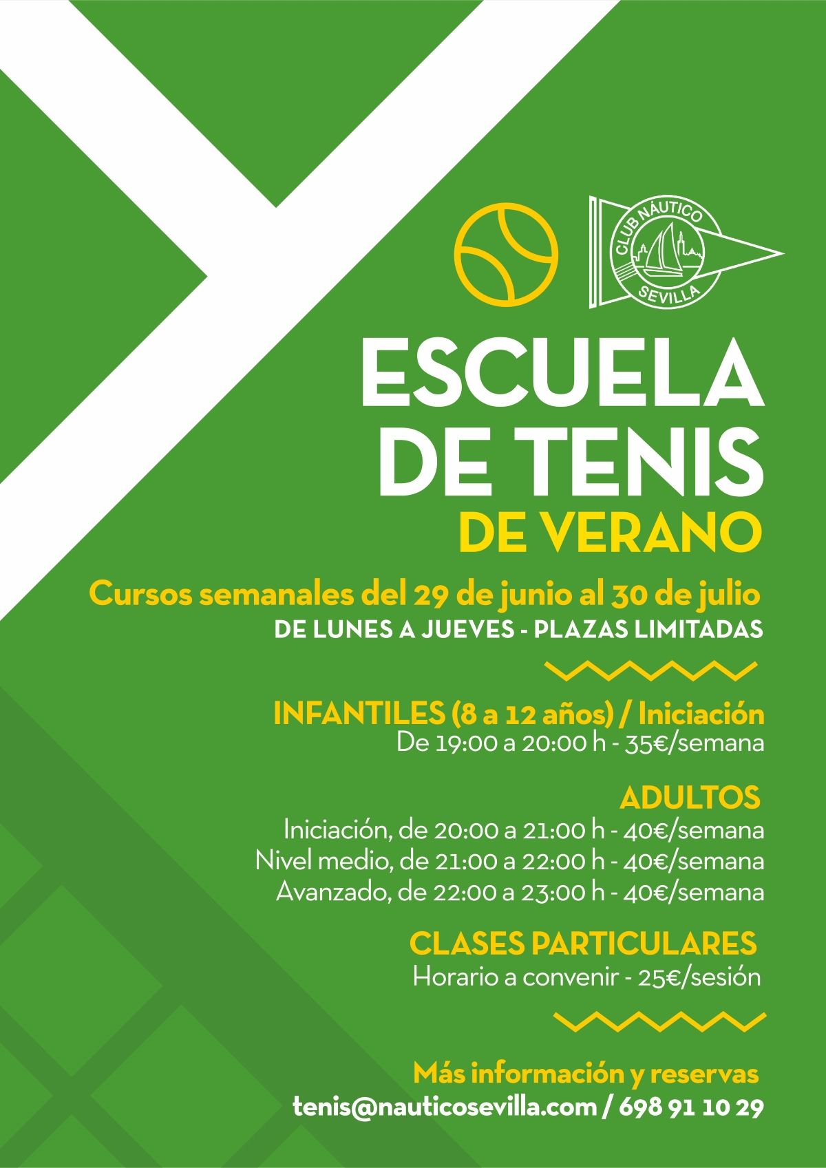 Escuela de tenis de verano