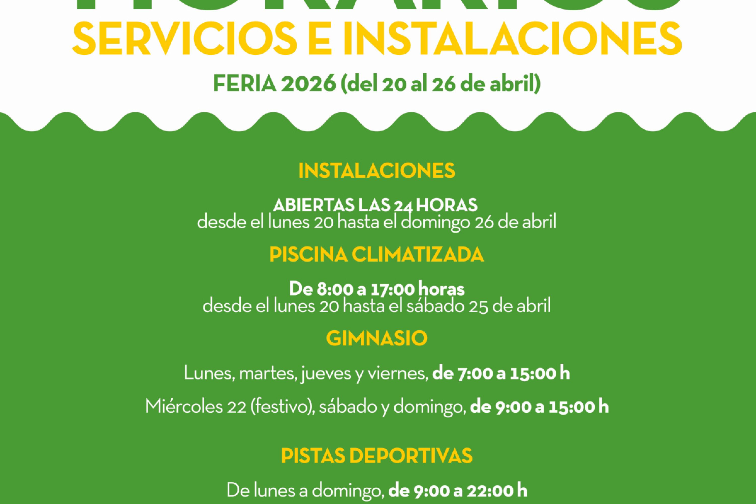 Horarios del Club Náutico Sevilla en Feria