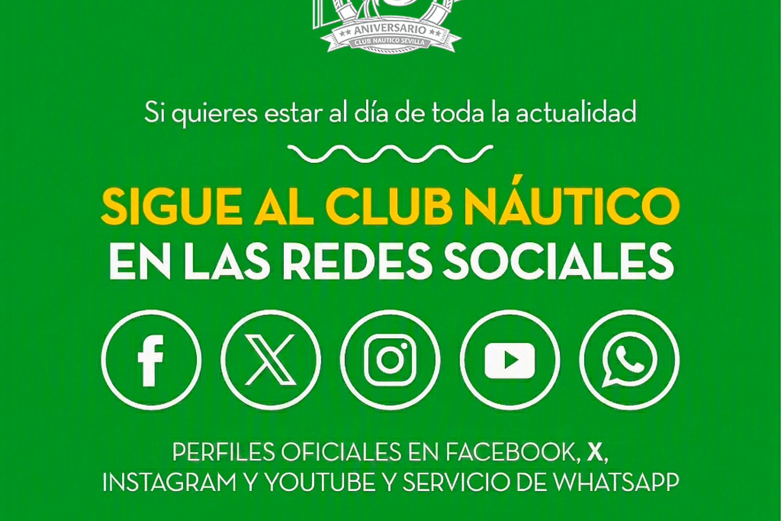 Sigue al Club Náutico Sevilla en las redes sociales