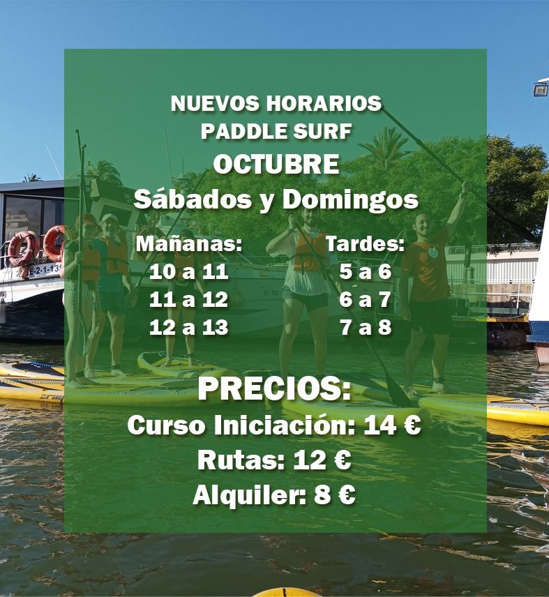 Practica paddle surf en el Club Náutico Sevilla