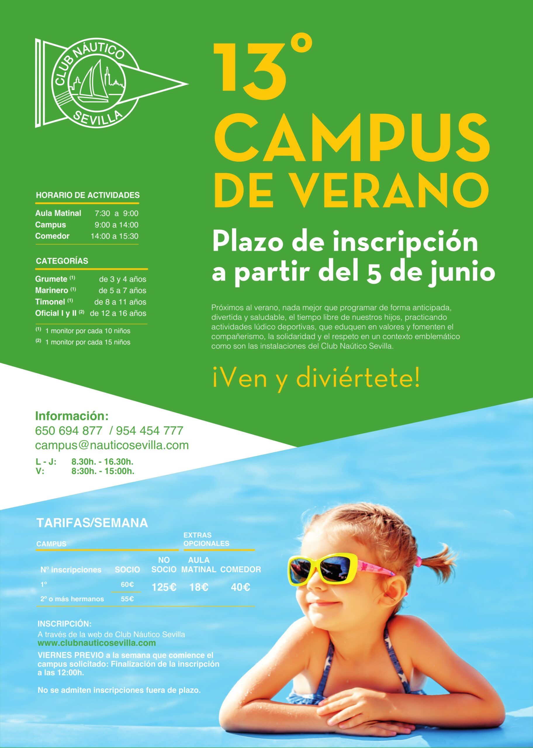 Campus de verano del Club Náutico Sevilla
