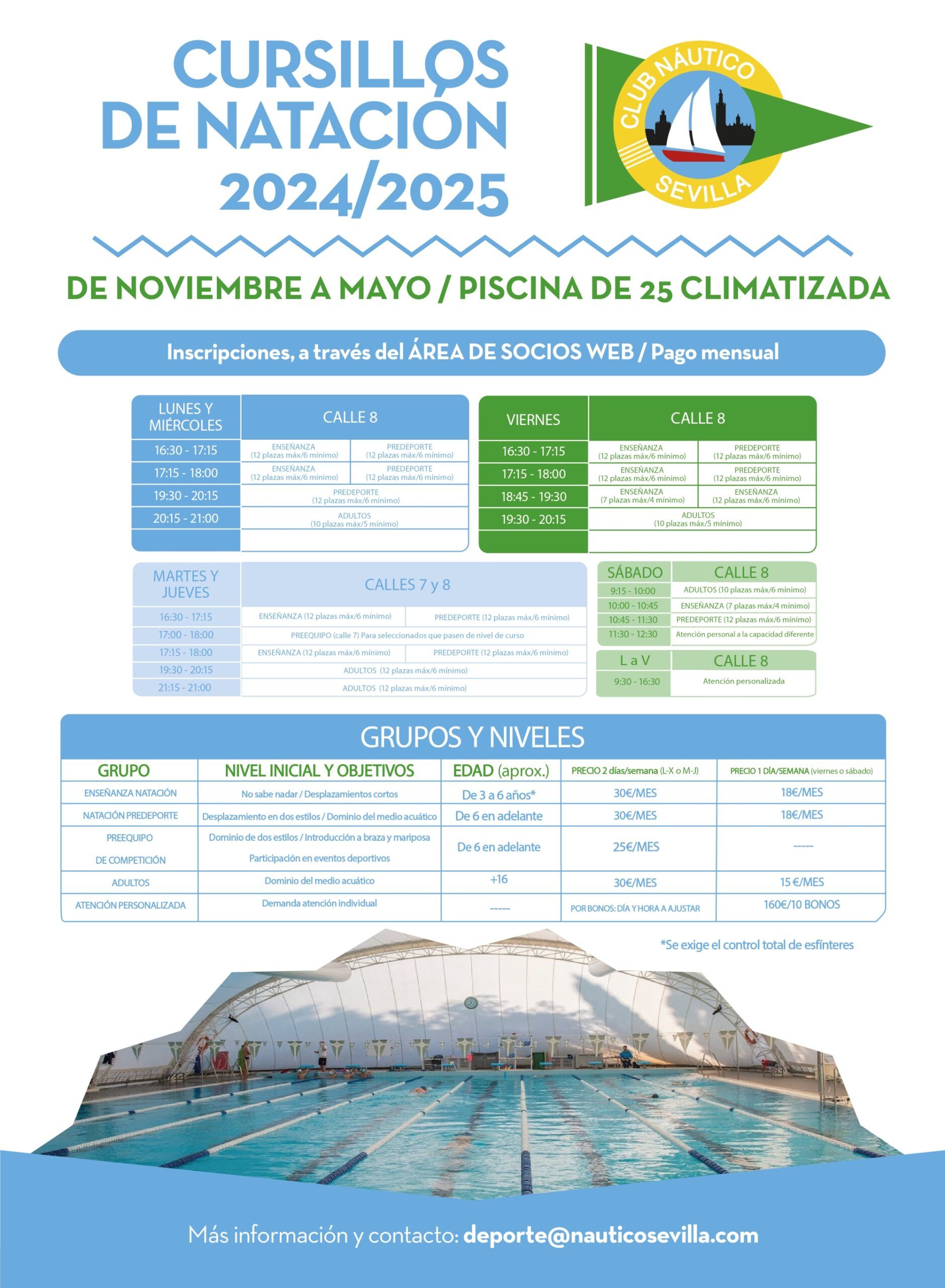 Cursillos de natación 2024/2025