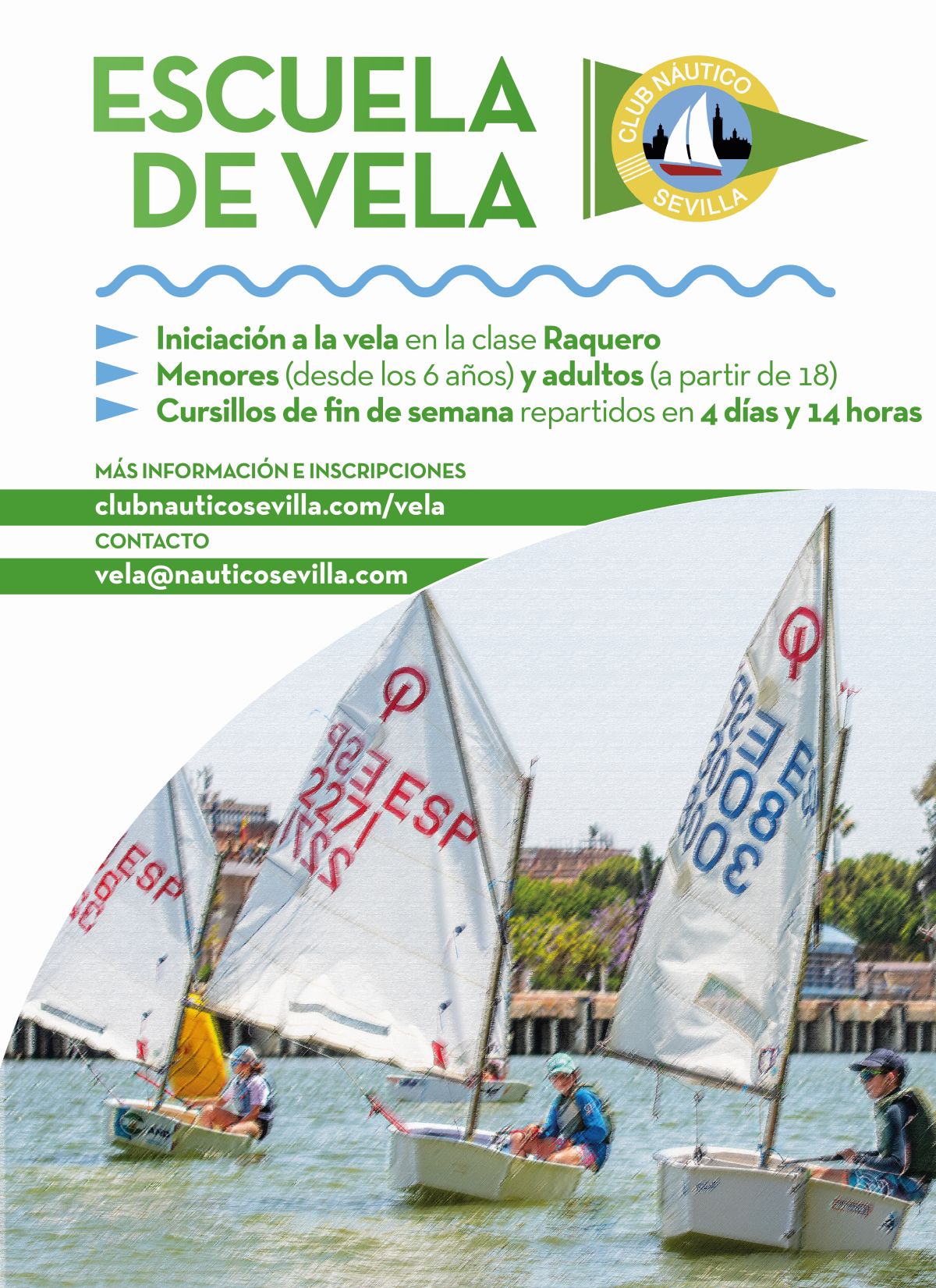 Cursillos de vela en la dársena del Guadalquivir