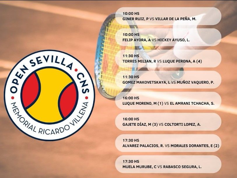 Primera jornada del 32º Open Sevilla de tenis Memorial Ricardo Villena