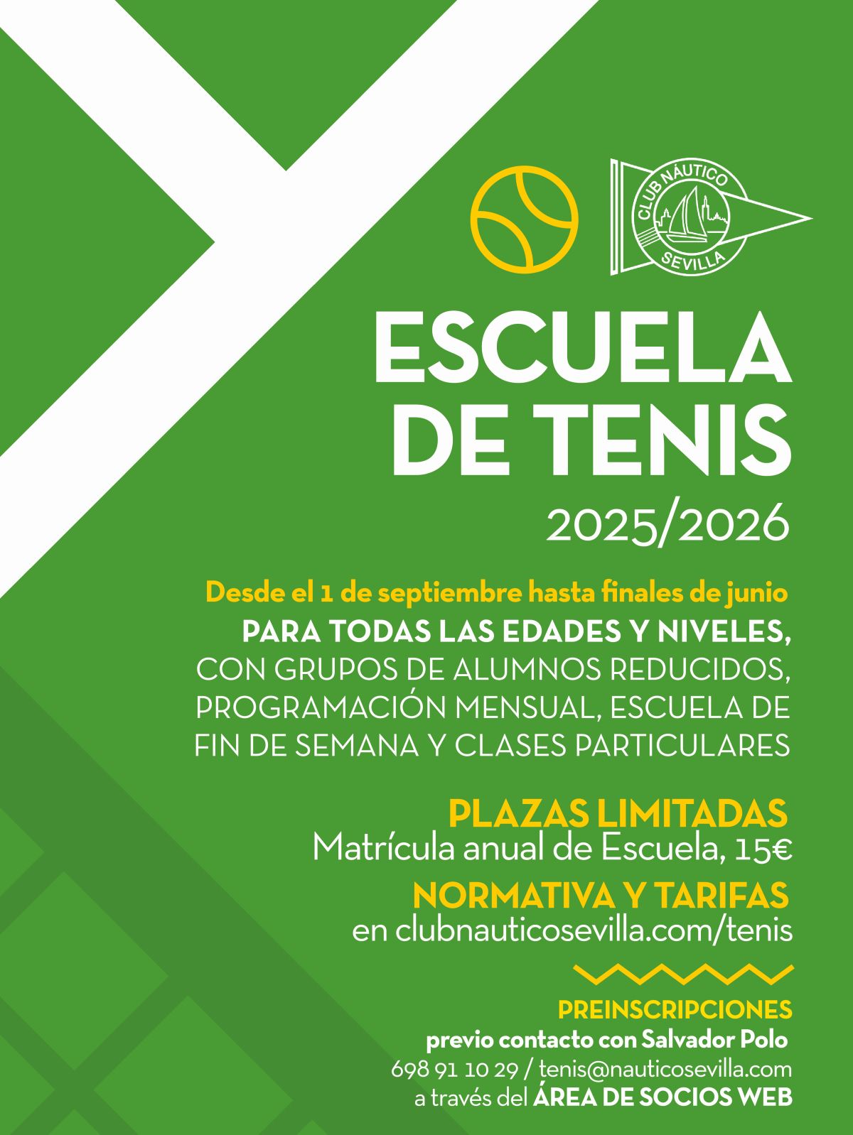 Escuela de tenis 2025/2026