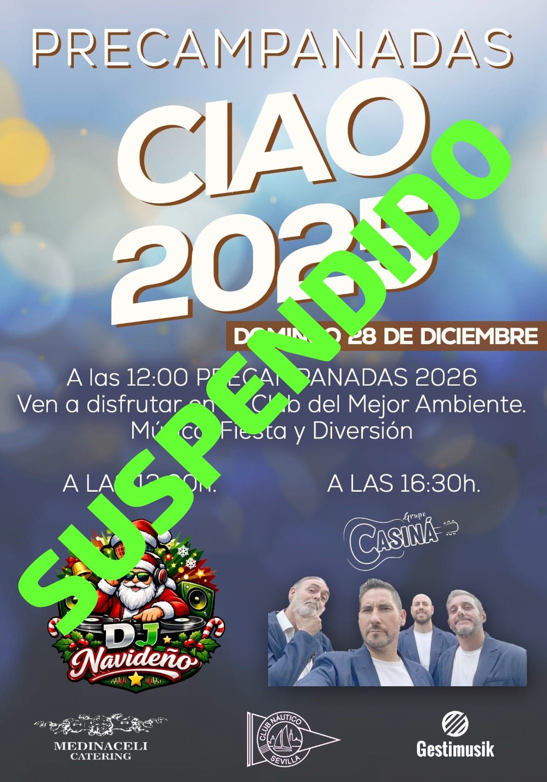 Suspensión de la Fiesta Ciao 2025 del Club Náutico Sevilla
