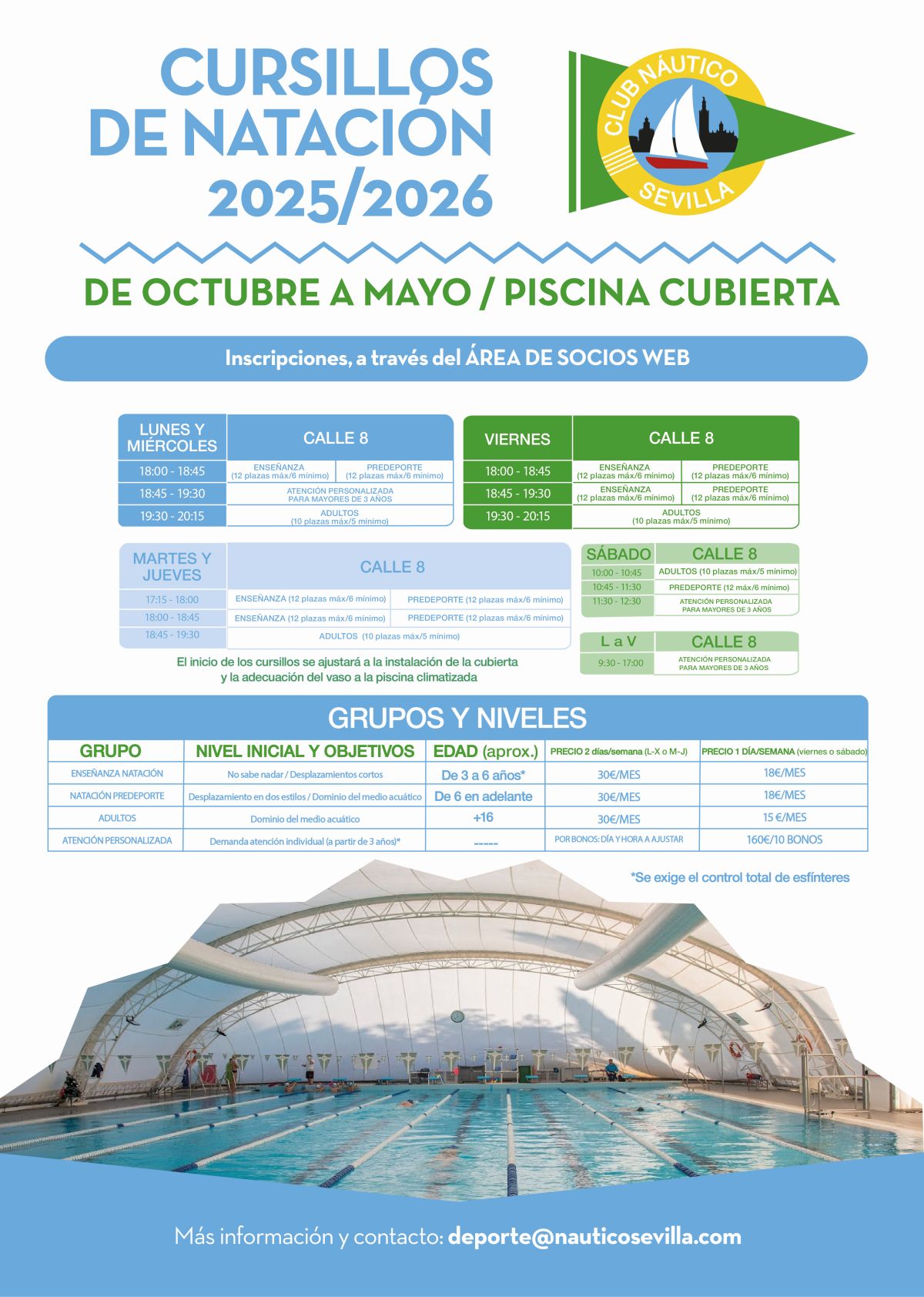 Cursillos de natación 2025/2026