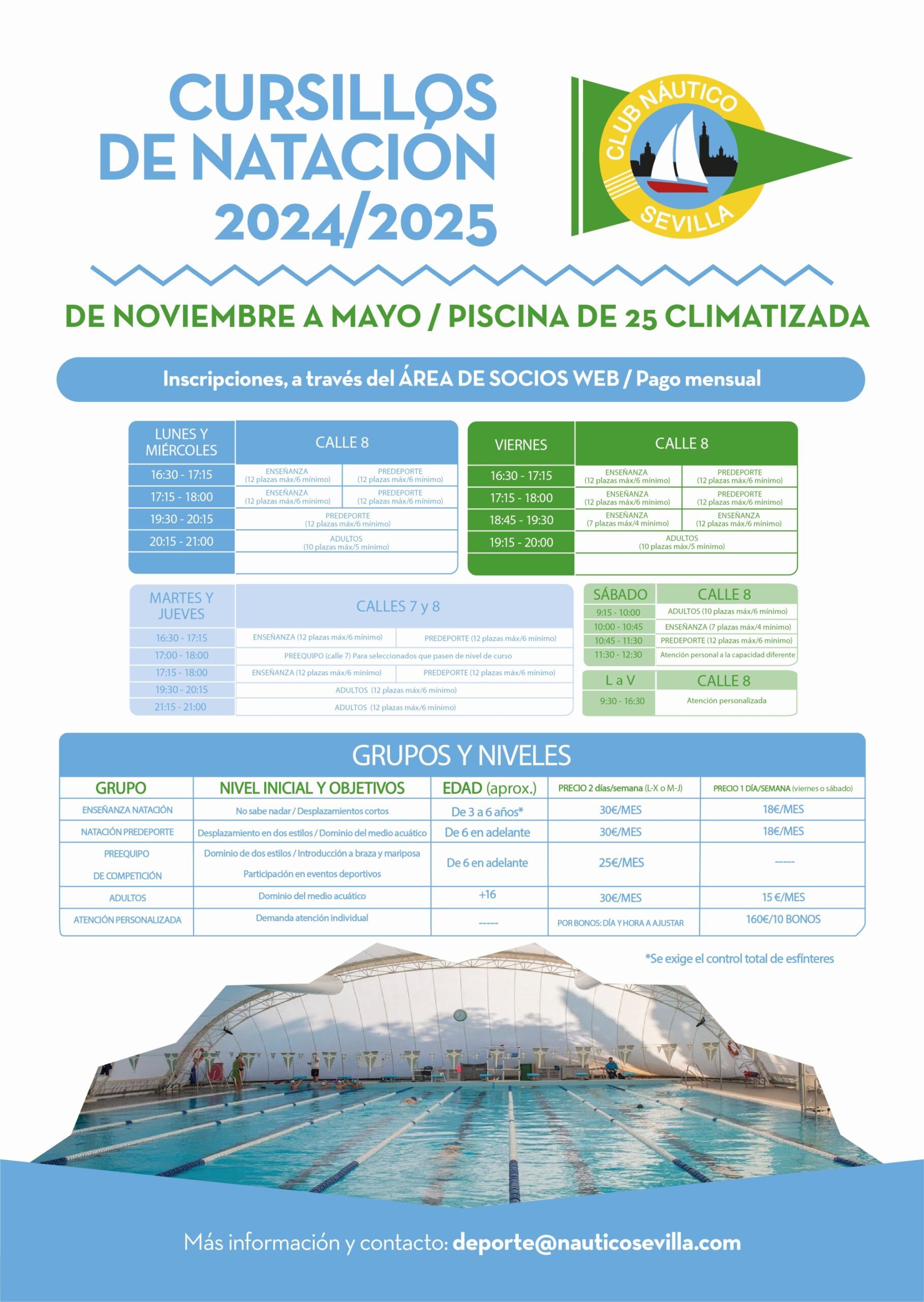 Cursillos de natación 2024/2025