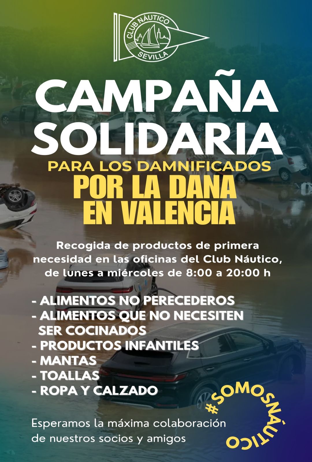 AVISO / Campaña de recogida de productos para las víctimas de la DANA