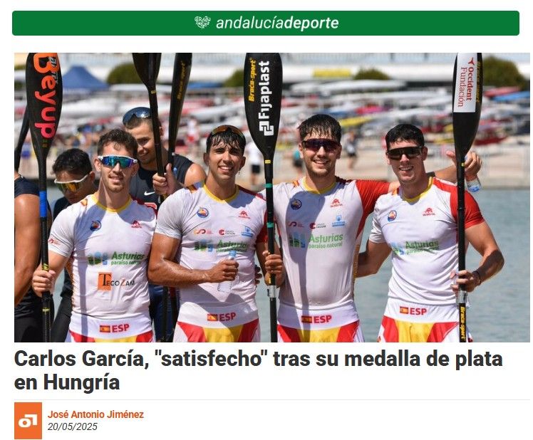 #SomosNáutico / Carlos García, «satisfecho» tras su medalla de plata en Hungría
