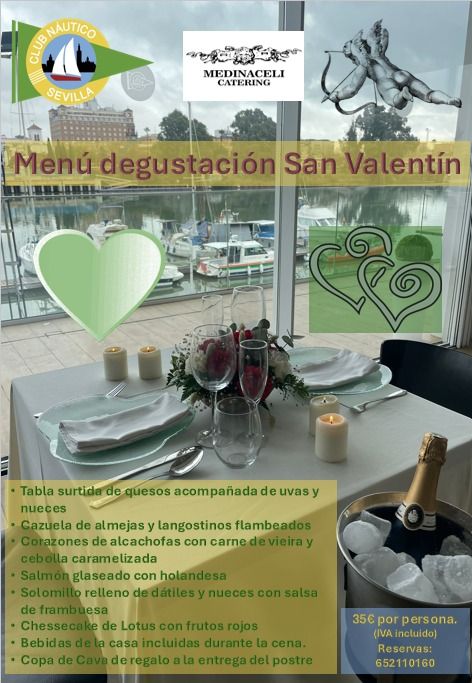 Cena de San Valentín en el Club Náutico Sevilla