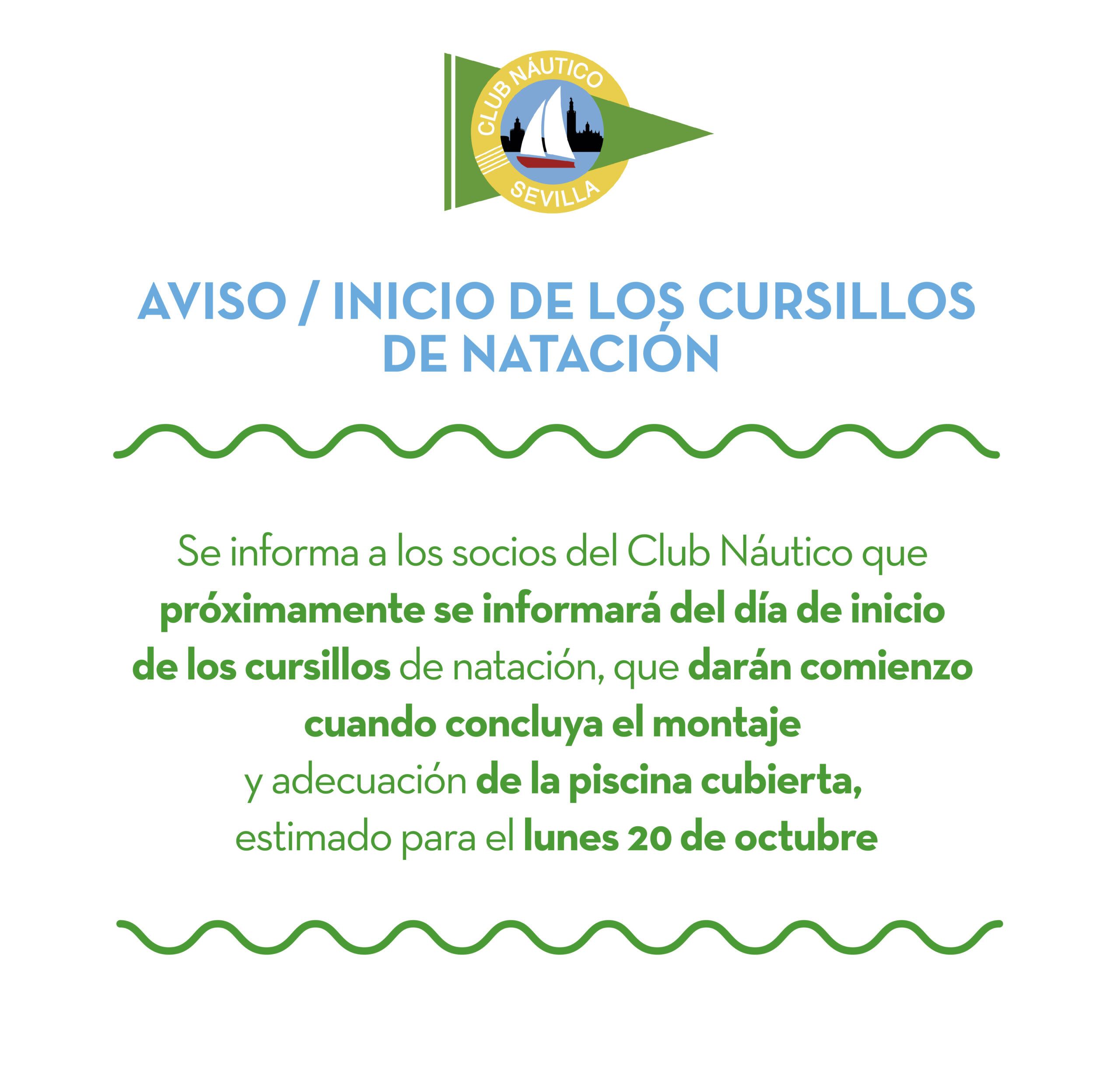 AVISO / Inicio de los cursillos de natación