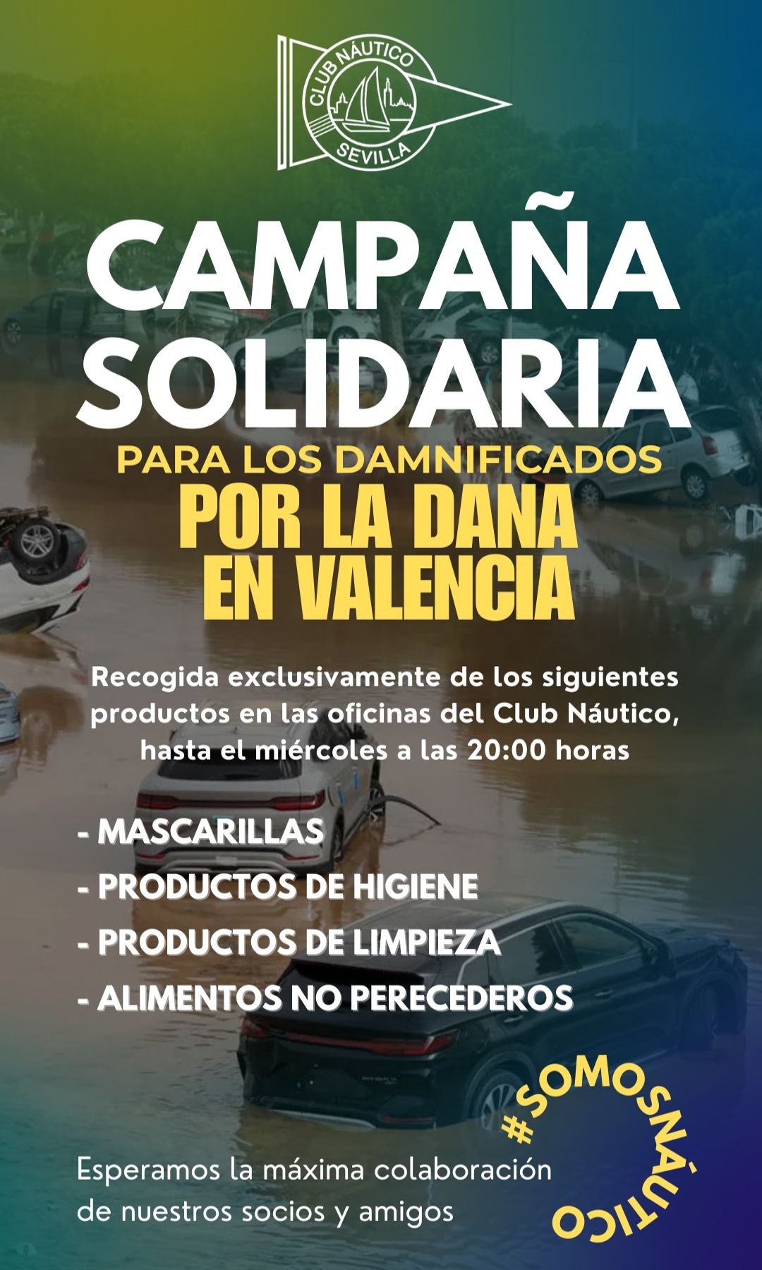 AVISO / Campaña de recogida de productos para las víctimas de la DANA