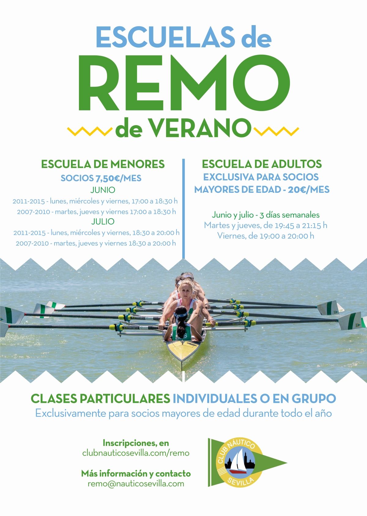 Escuelas de remo de verano