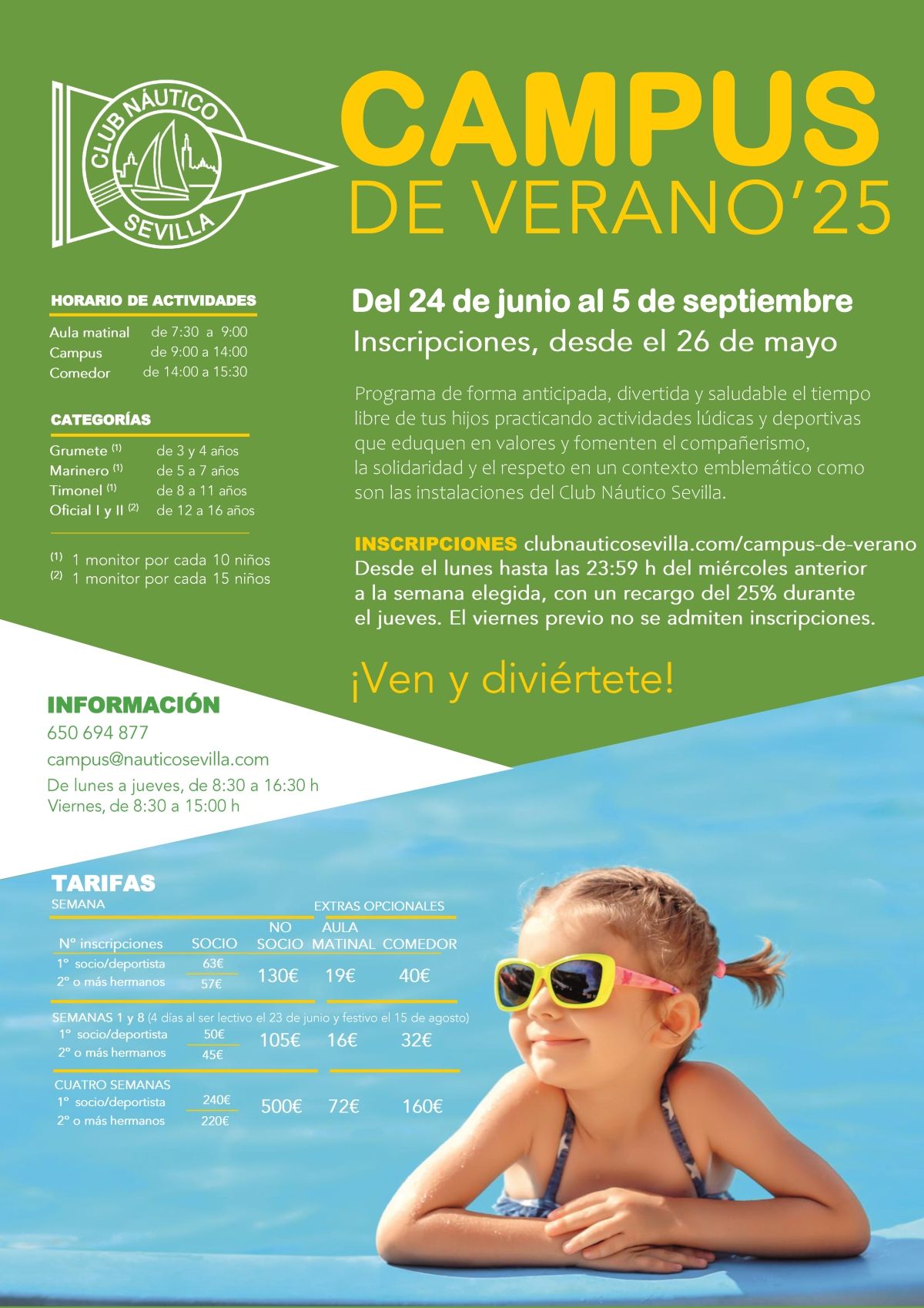 Campus de verano 2025 del Club Náutico Sevilla