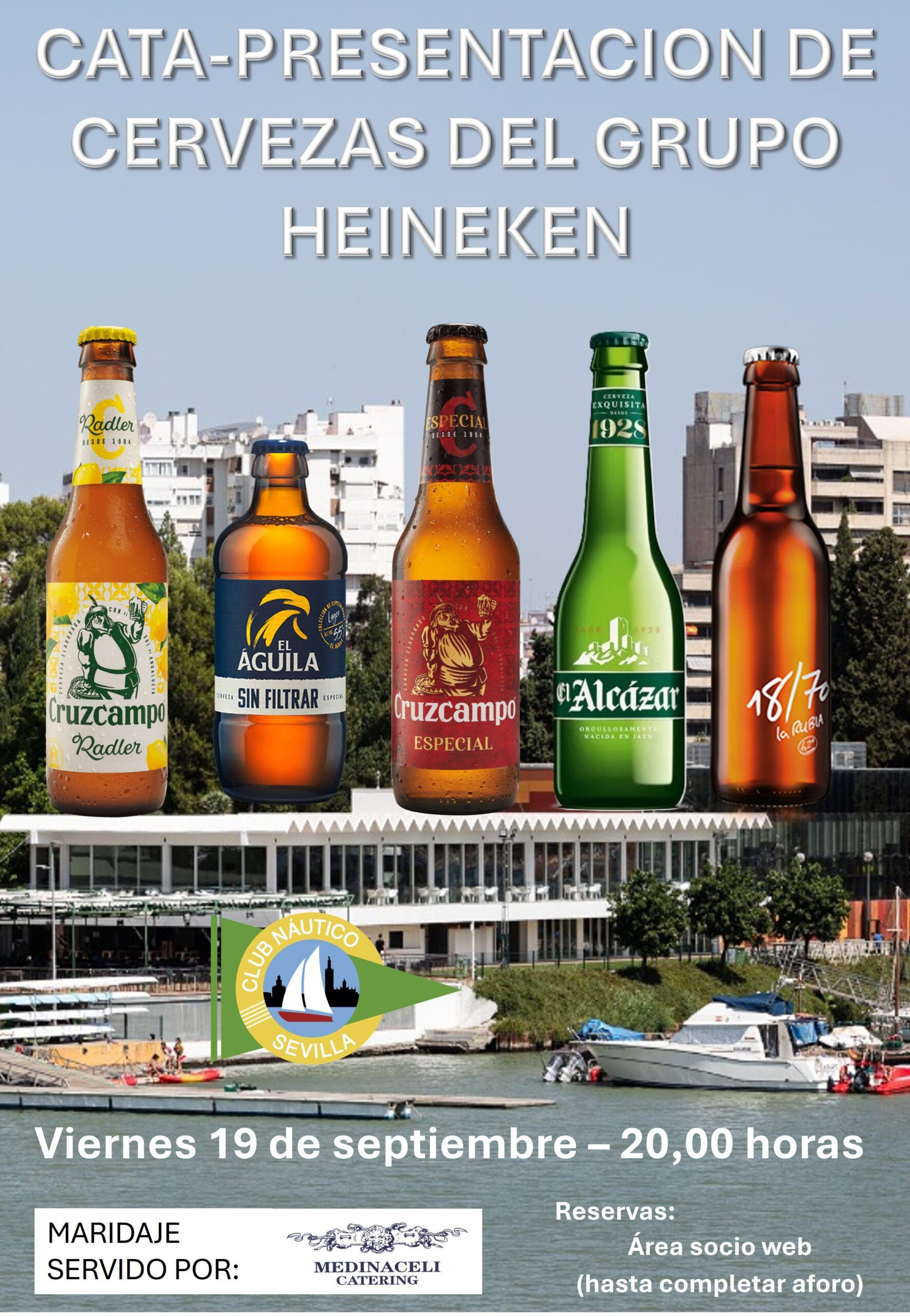 Cata de cervezas Heineken en el Club Náutico Sevilla