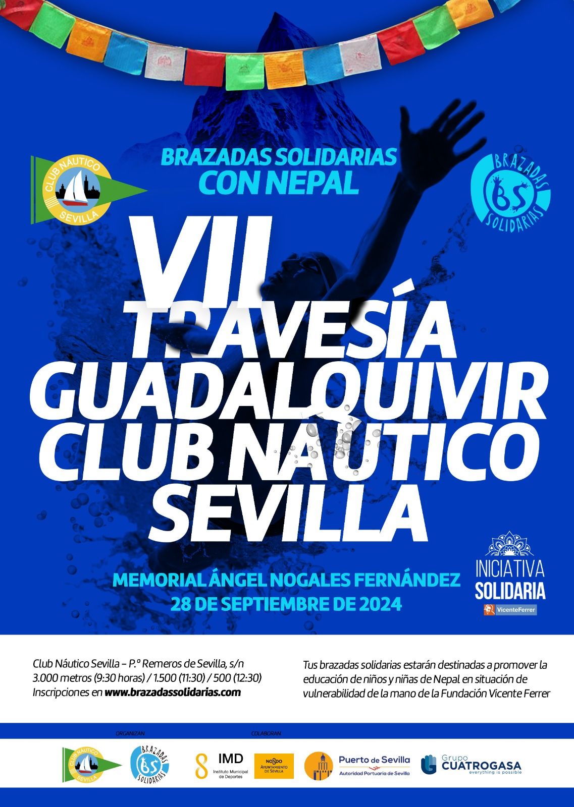 Travesía del Guadalquivir Club Náutico Sevilla Brazadas Solidarias