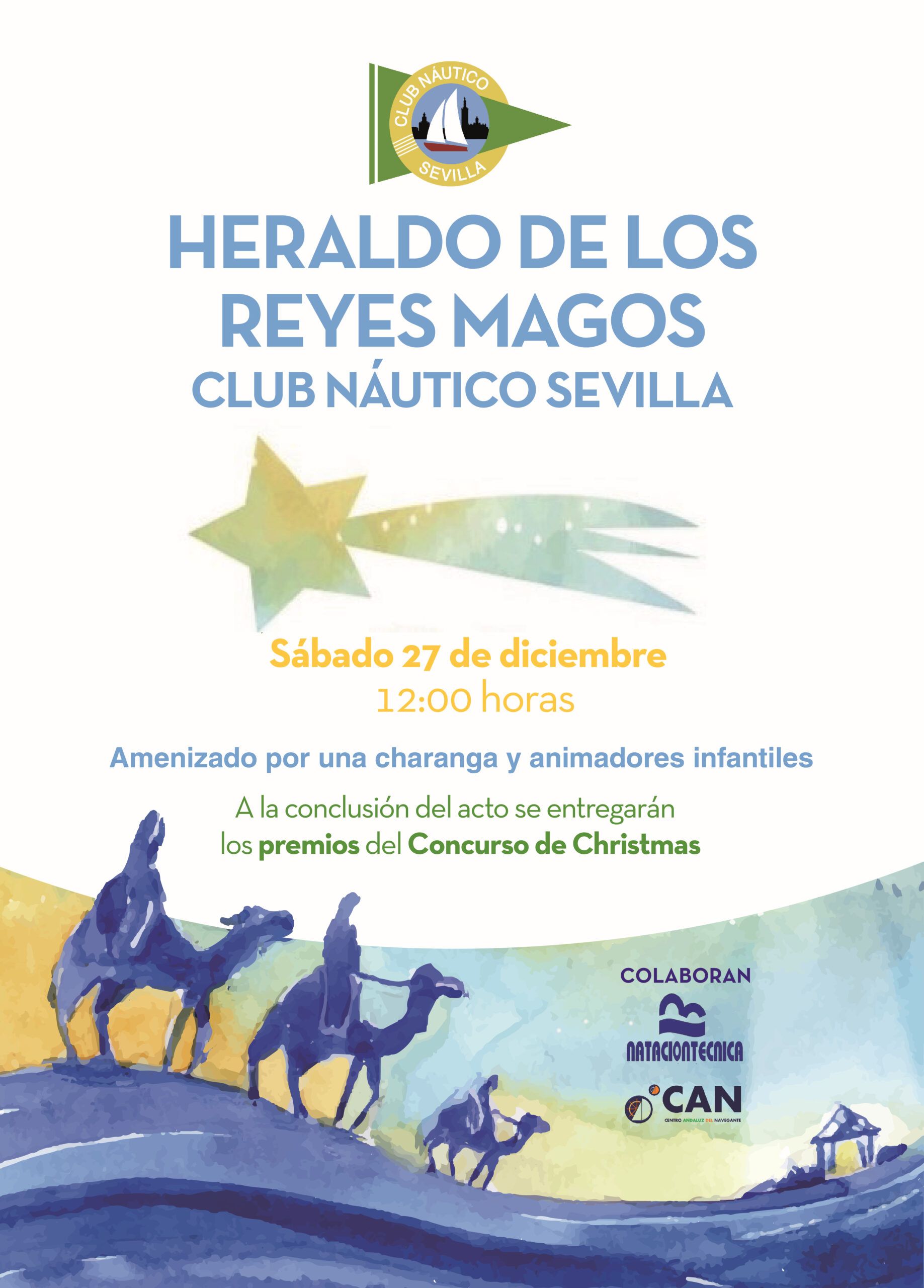 Visita del Heraldo de los Reyes Magos al Club Náutico