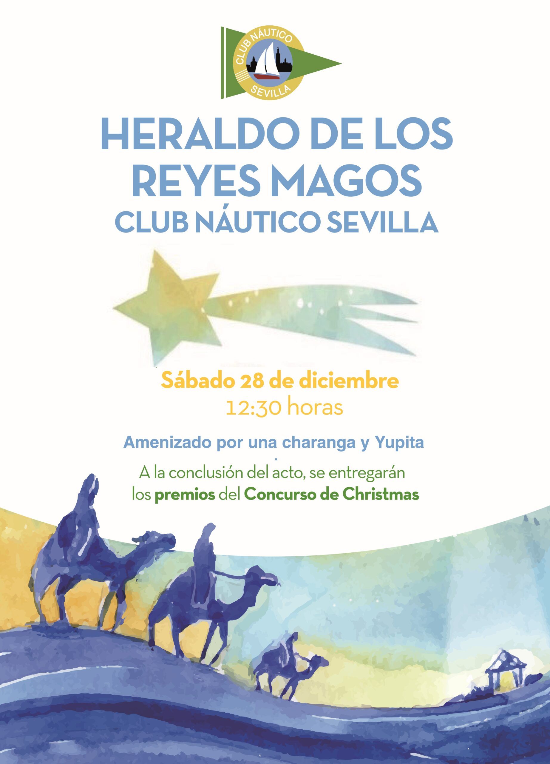 Visita del Heraldo de los Reyes Magos al Club Náutico