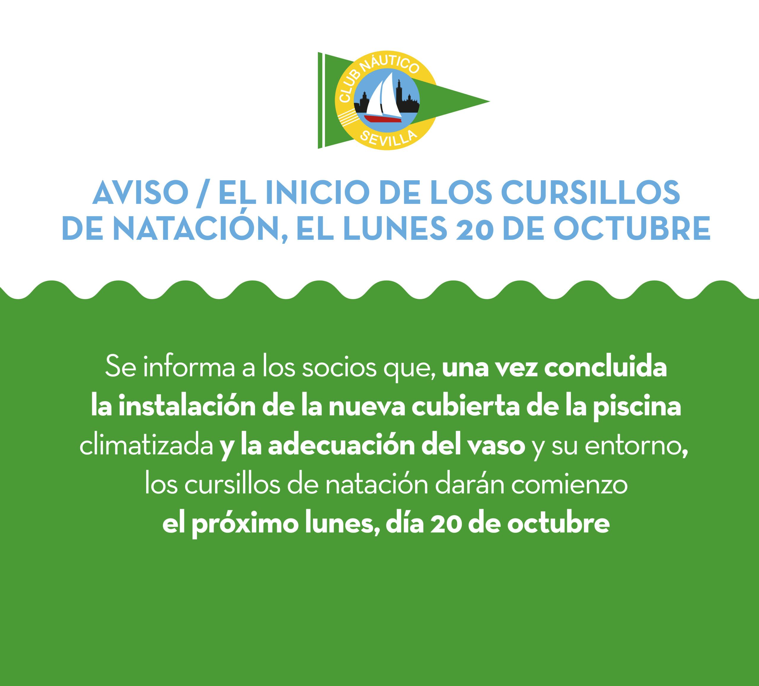 AVISO / Inicio de los cursillos de natación