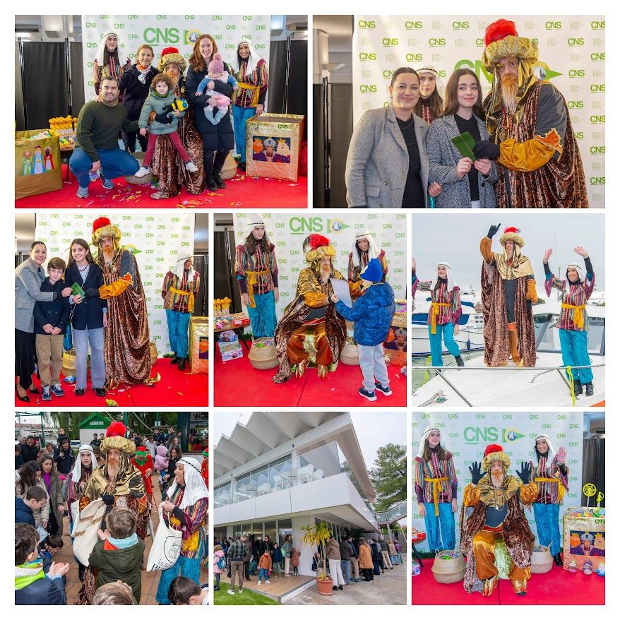 La visita del Heraldo de los Reyes Magos al Club Náutico, en imágenes