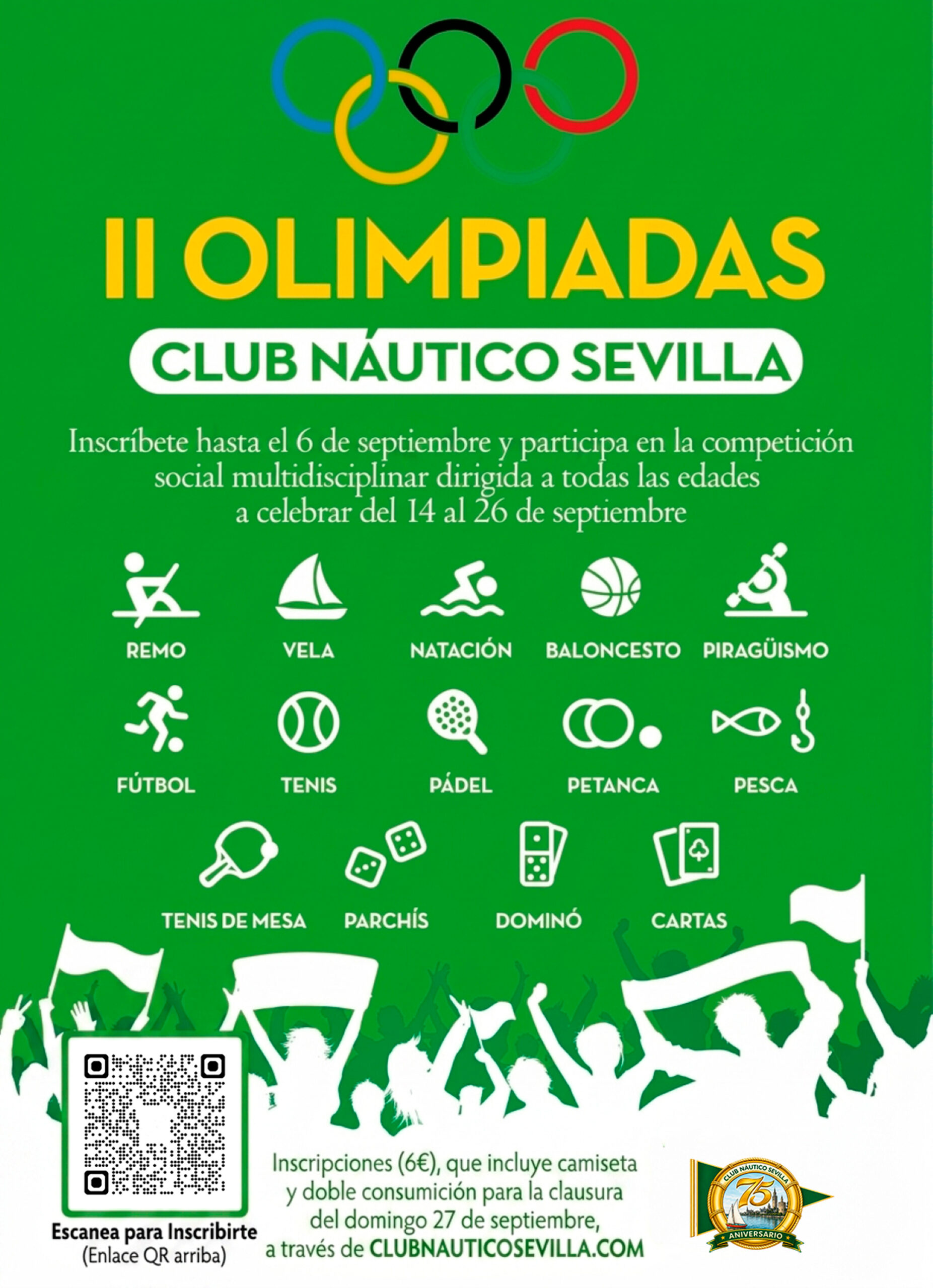 AVISO / Inscripciones para las II Olimpiadas Club Náutico Sevilla
