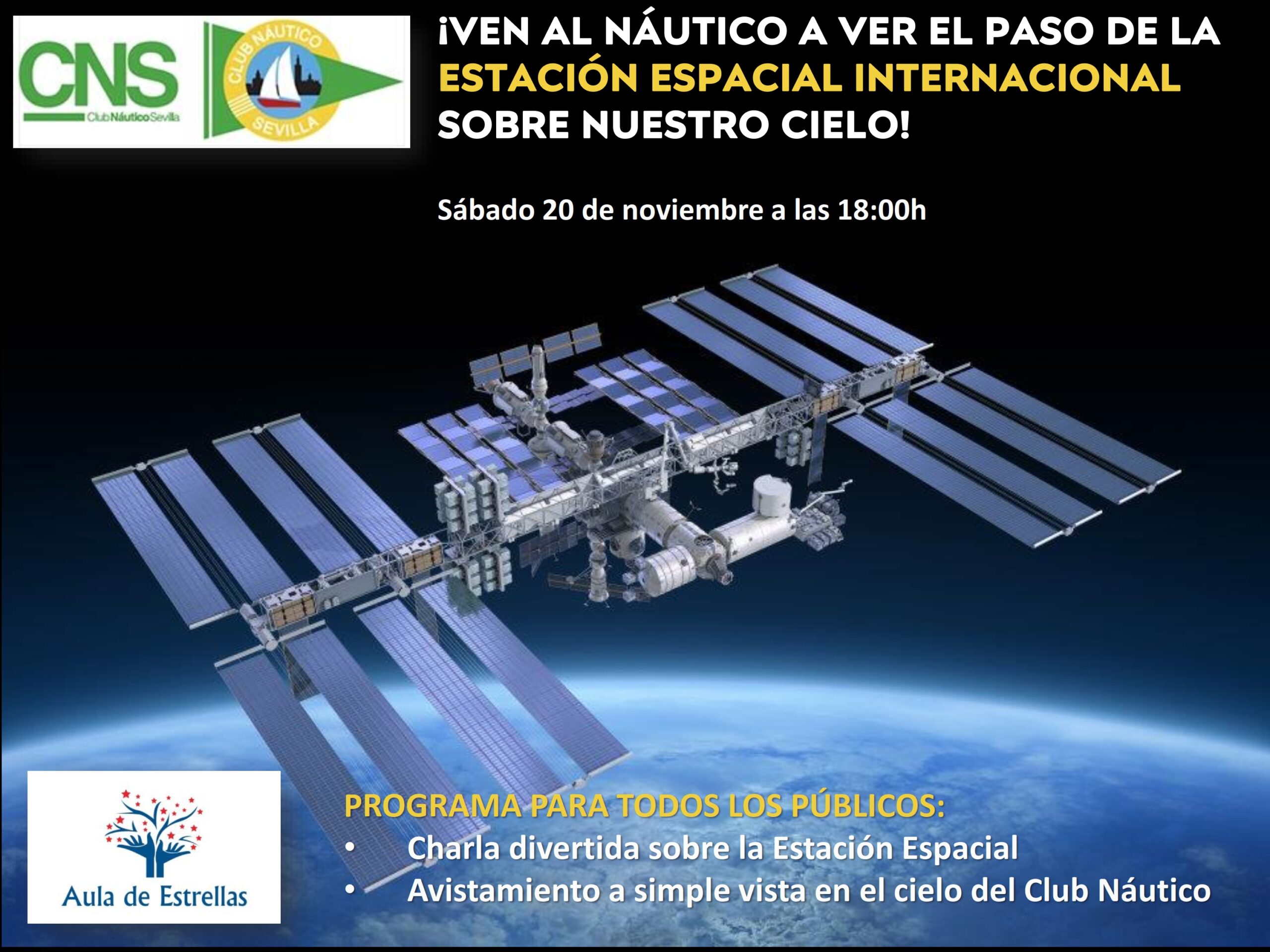 La Estación Espacial Internacional (ISS), desde el Club Náutico - Club  Náutico Sevilla