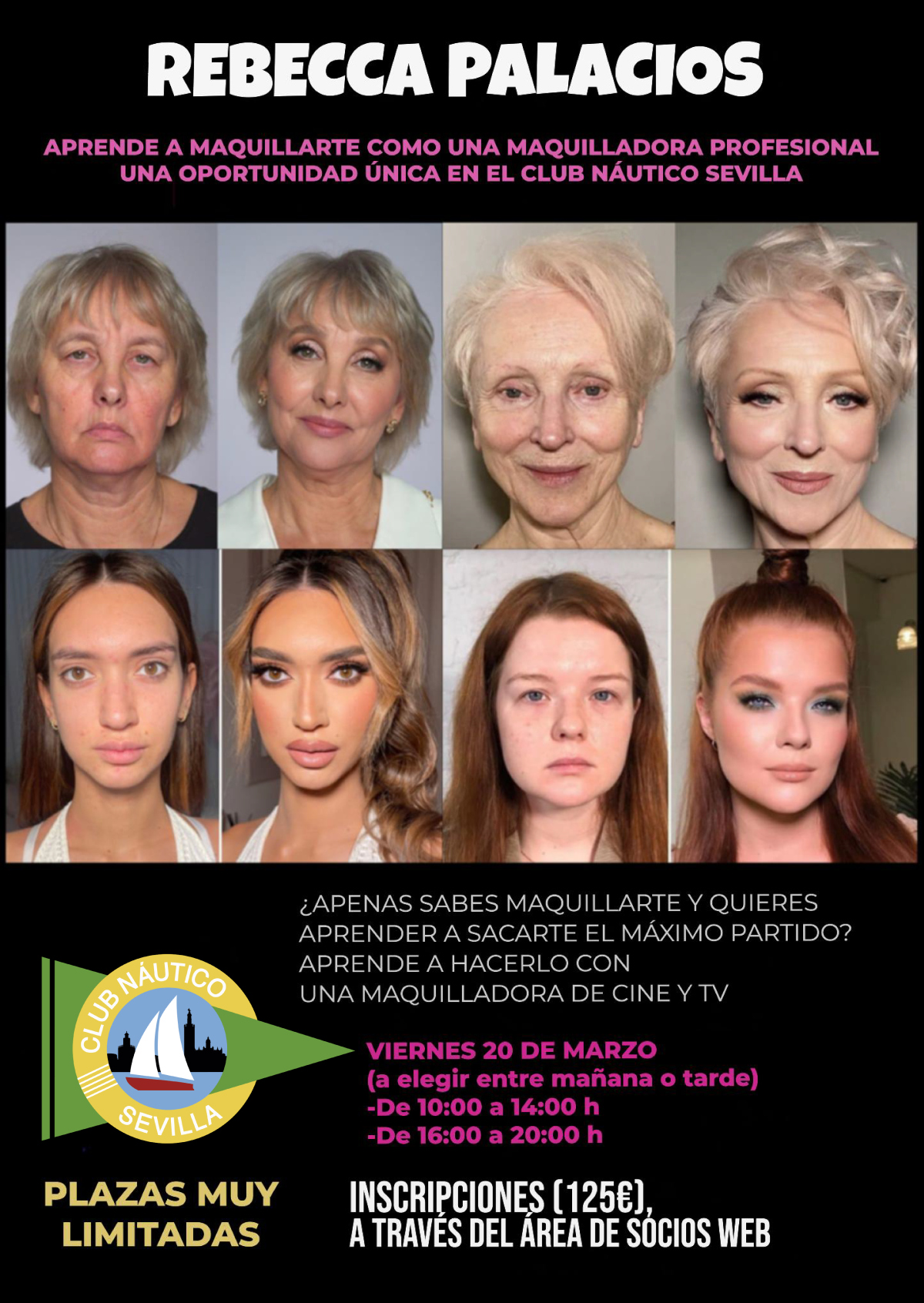 Taller de maquillaje en el Club Náutico