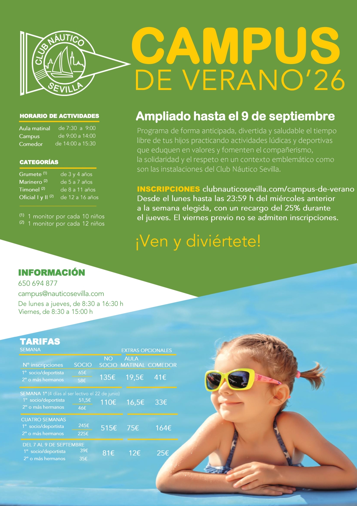 Ampliación del Campus de verano del Club Náutico Sevilla