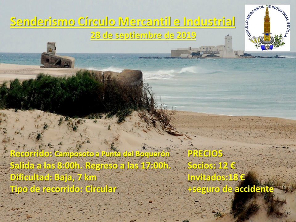 Ruta de senderismo CamposotoPunta del Boquerón (Cádiz) Club Náutico Sevilla