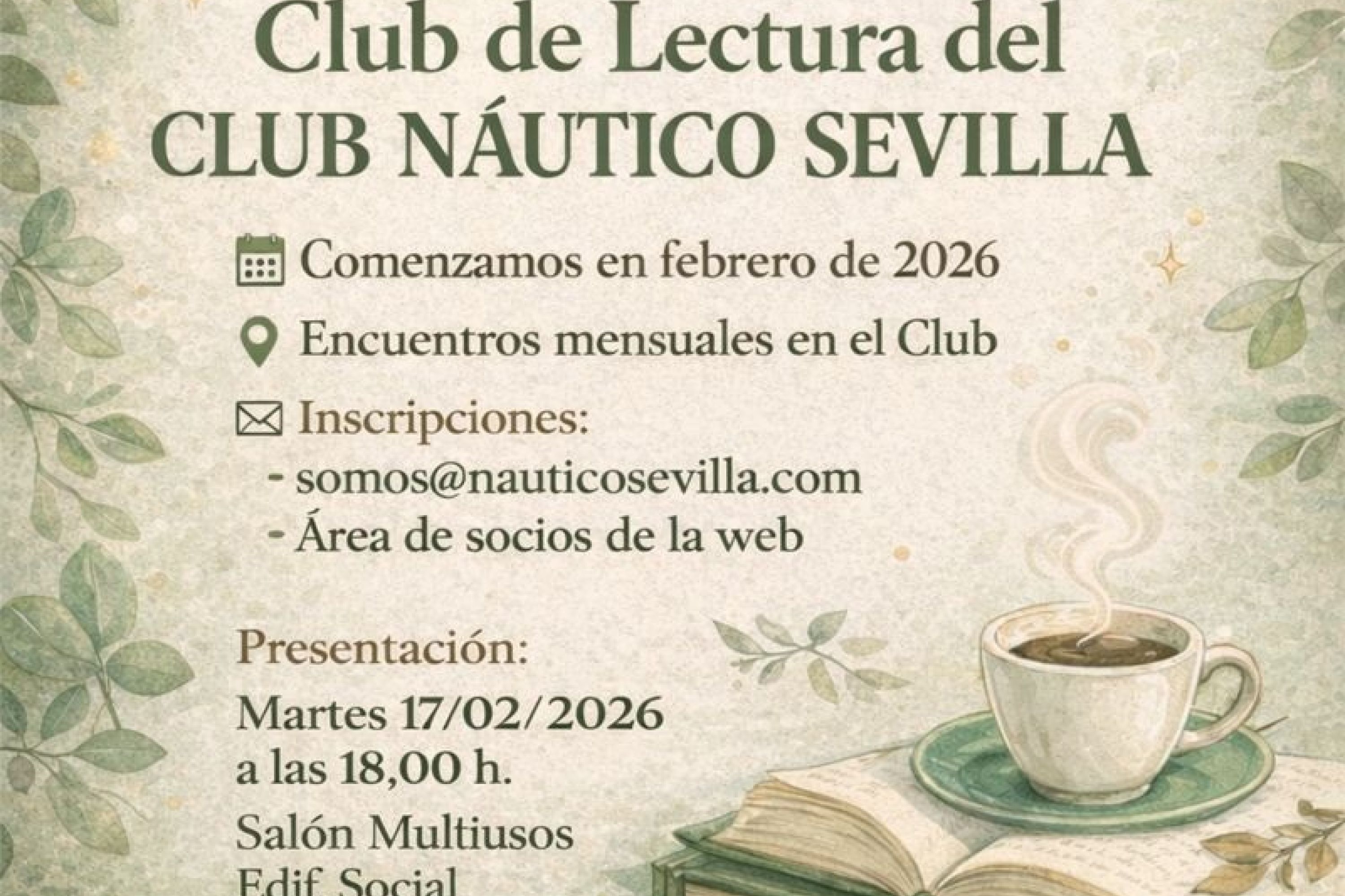 Nace el Club de Lectura del Club Náutico Sevilla