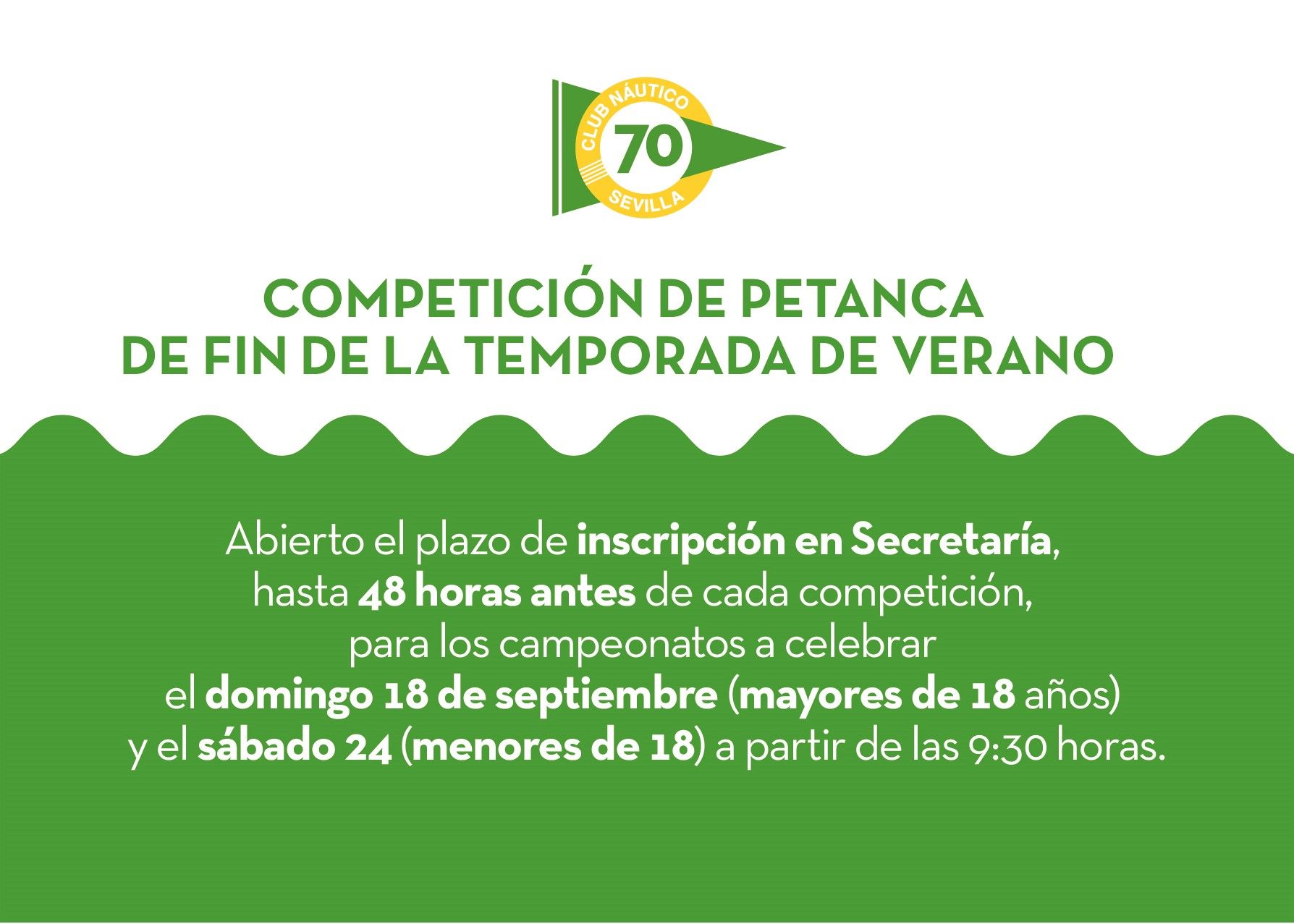 Competición de petanca de fin de la temporada de verano