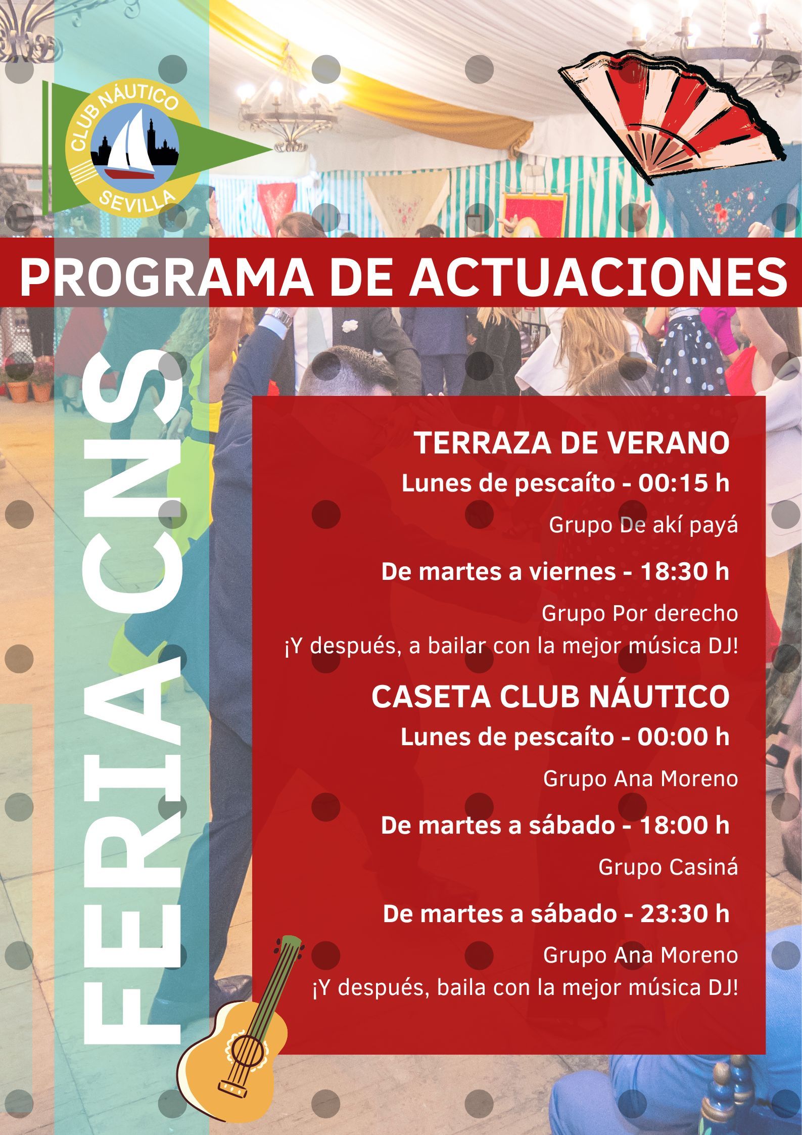 Programa de actuaciones musicales en Feria