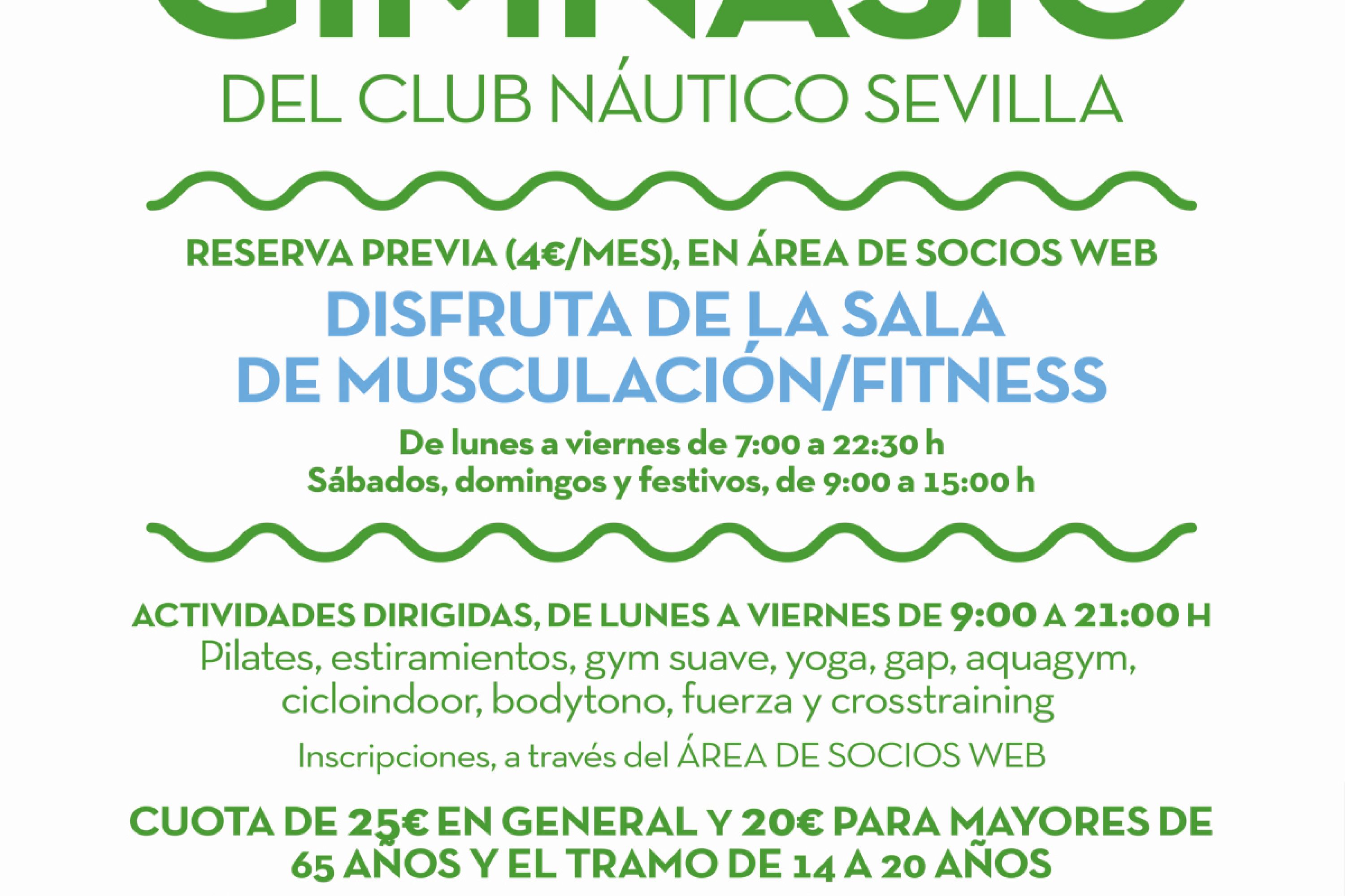 Programación del gimnasio en septiembre