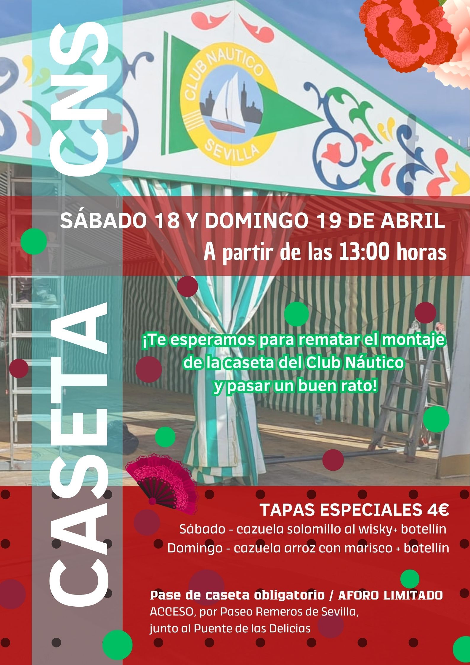 Montaje de la caseta de Feria del Club Náutico