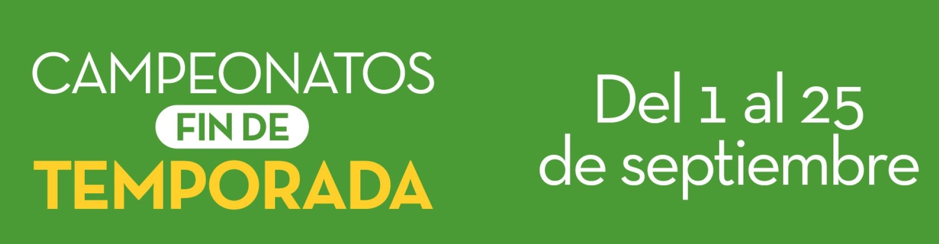 Competiciones de fin de la temporada de verano