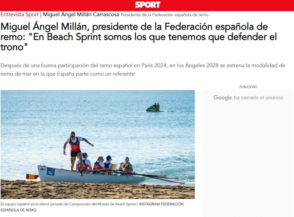 #SomosNáutico / Miguel Ángel Millán: «En beach sprint somos los que tenemos que defender el trono»