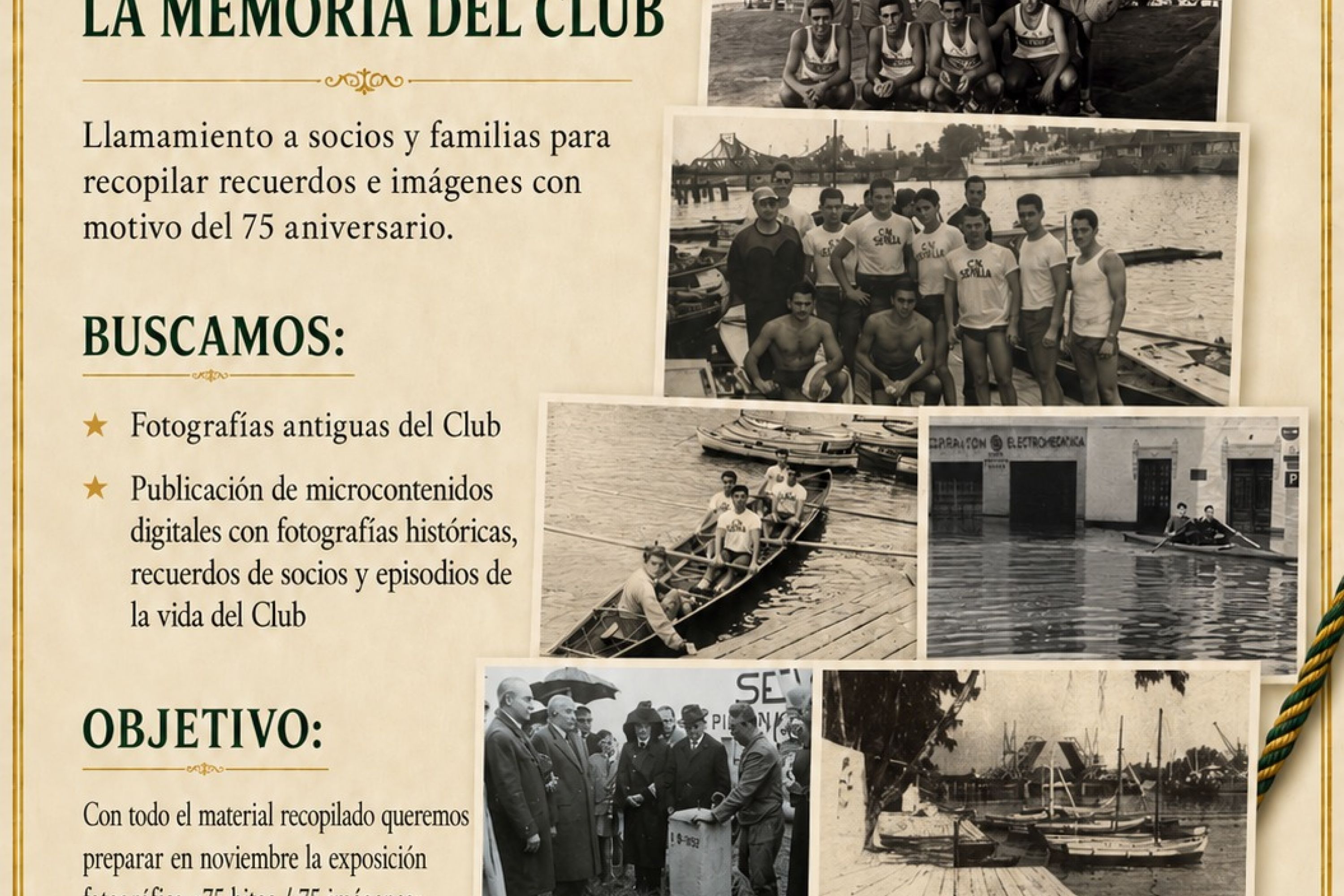 Ayúdanos a construir la memoria del Club Náutico Sevilla