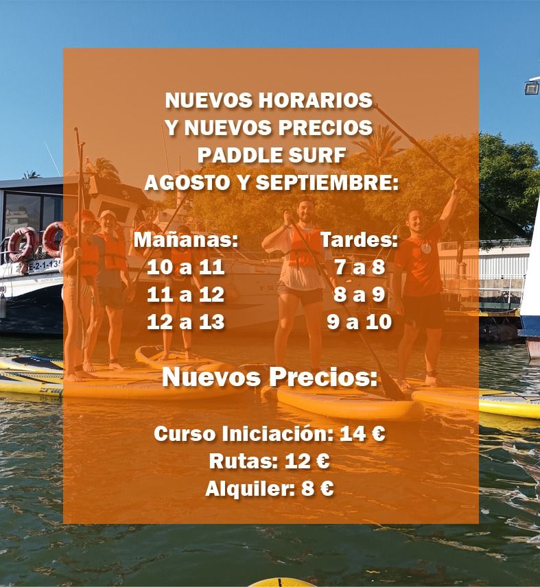 Practica paddle surf en el Club Náutico Sevilla