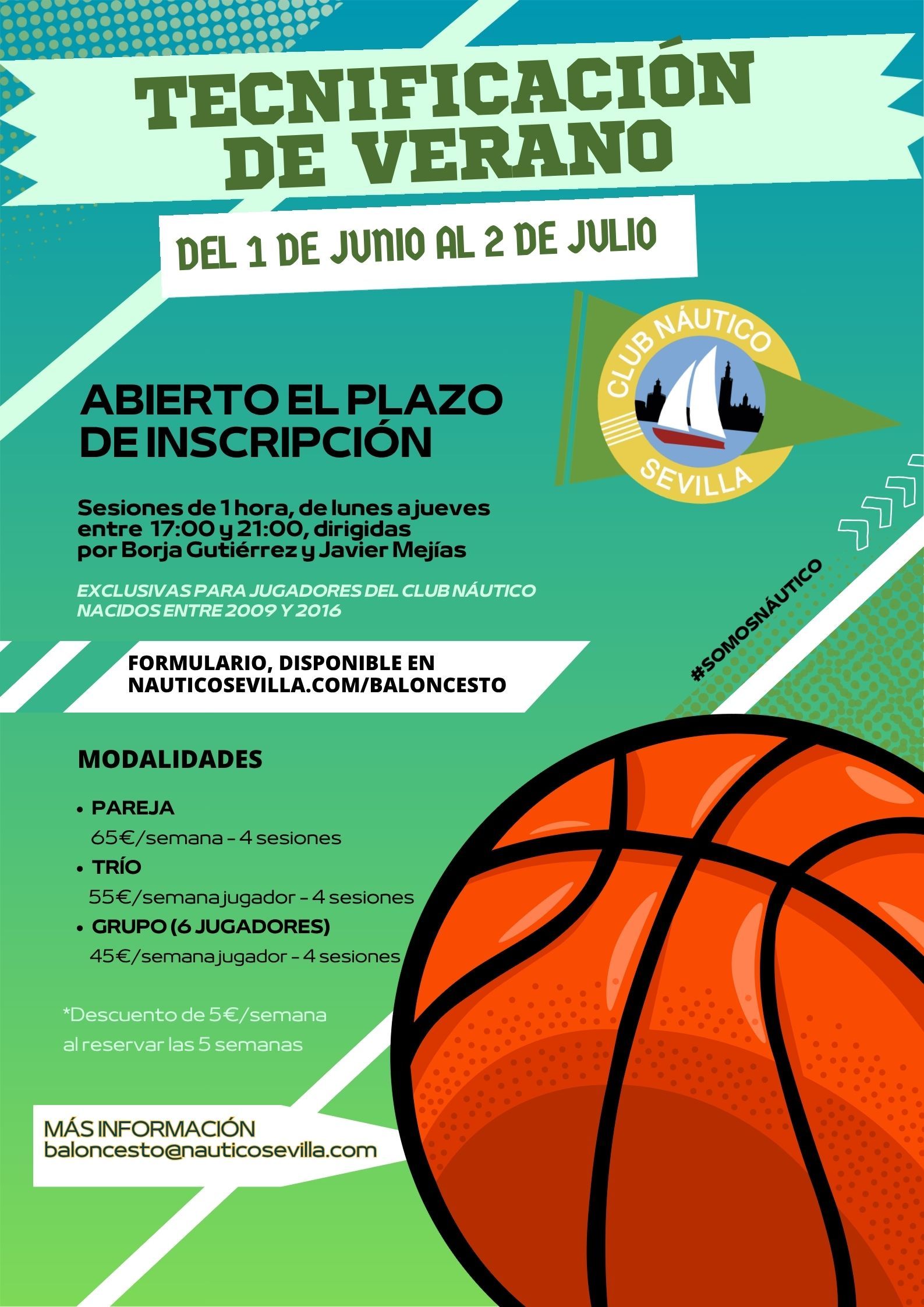 Tecnificación de baloncesto de verano