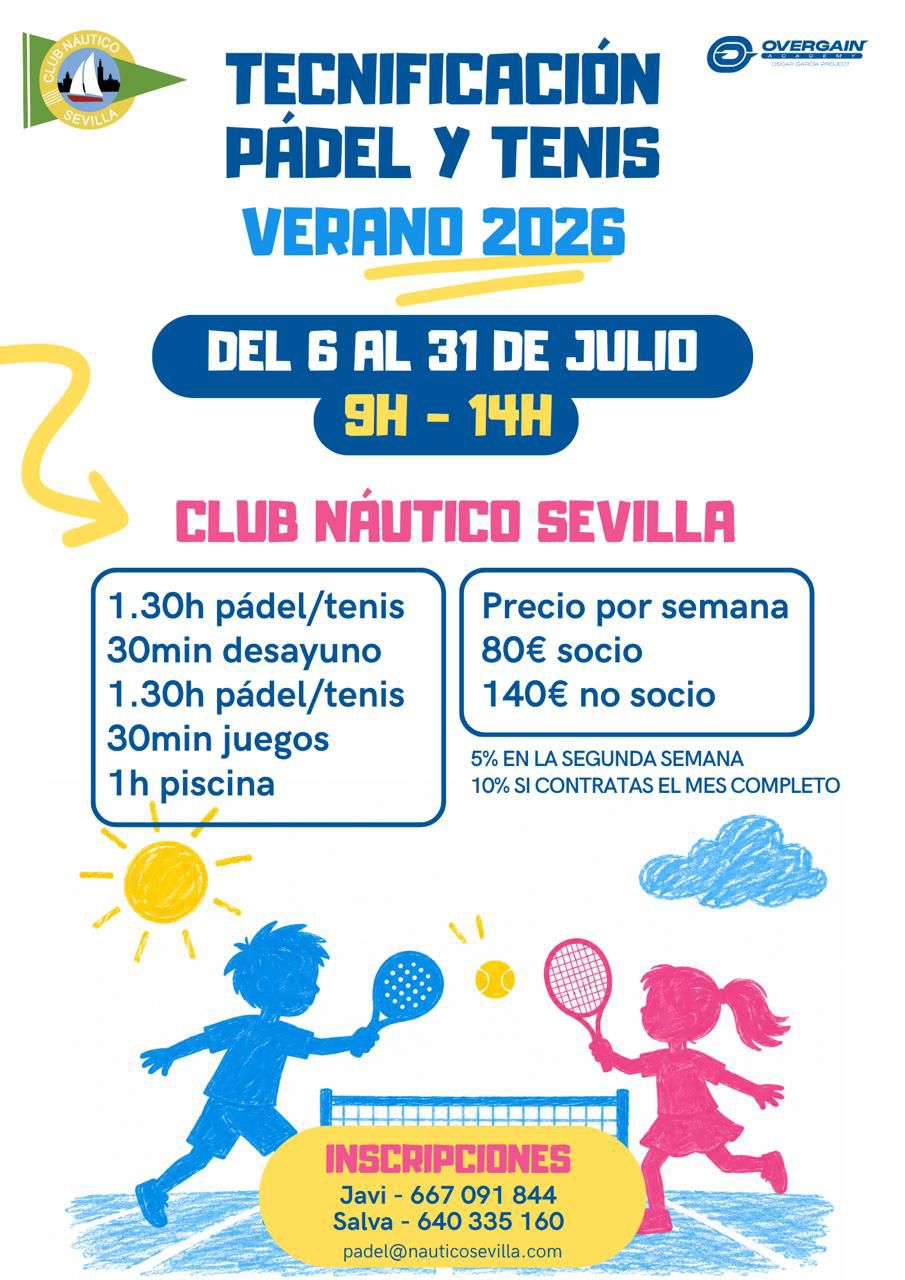 Campus de tecnificación de tenis/pádel de verano