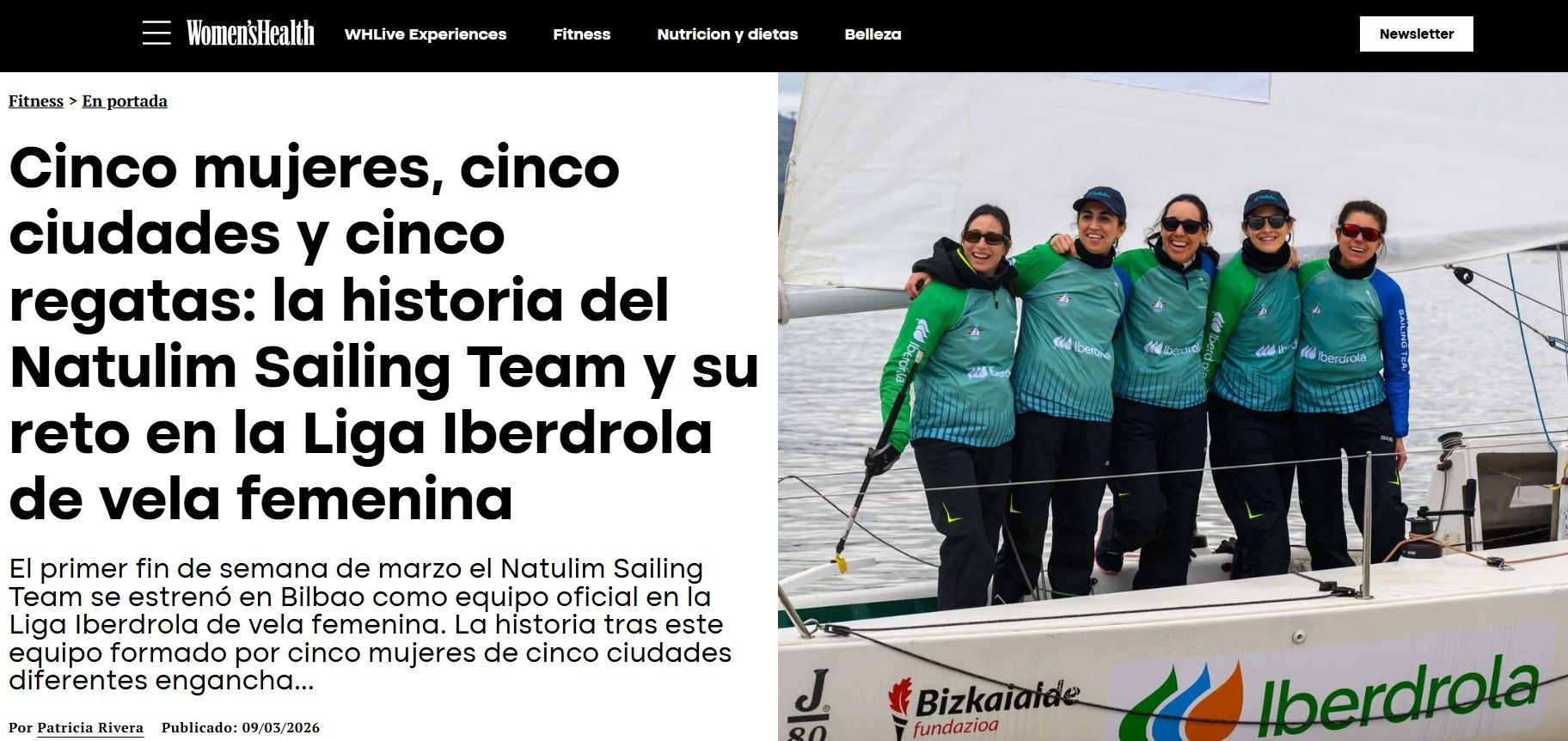 #SomosNáutico / Cinco mujeres, cinco ciudades y cinco regatas: la historia del ‘Natulim Sailing Team’ y su reto en la Liga Iberdrola de vela femenina